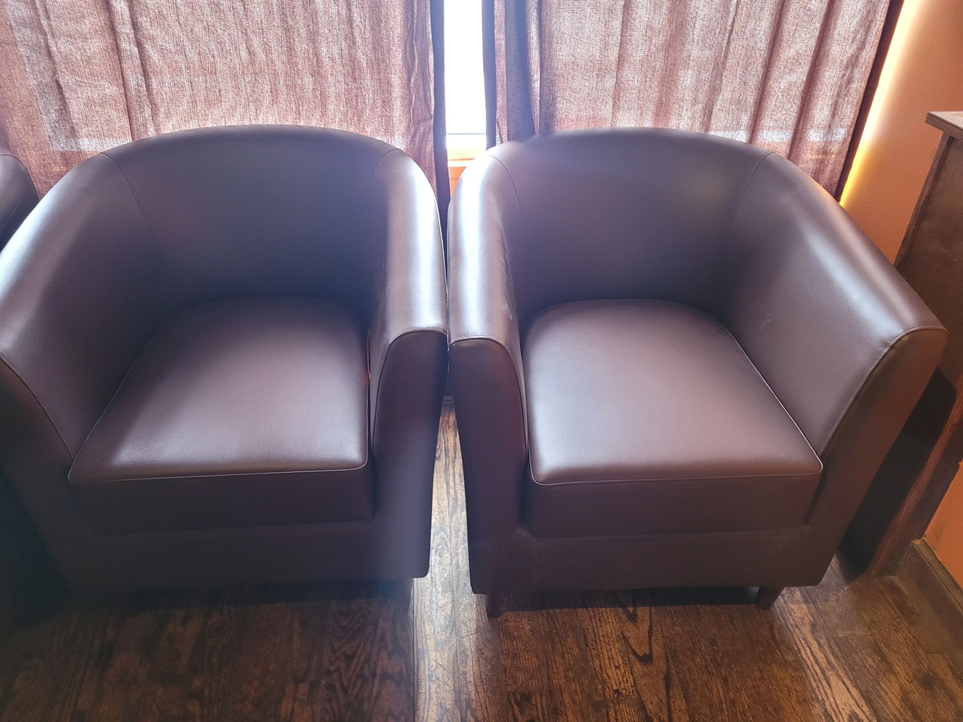 Genuine leather armchairs - Image 2 of 3