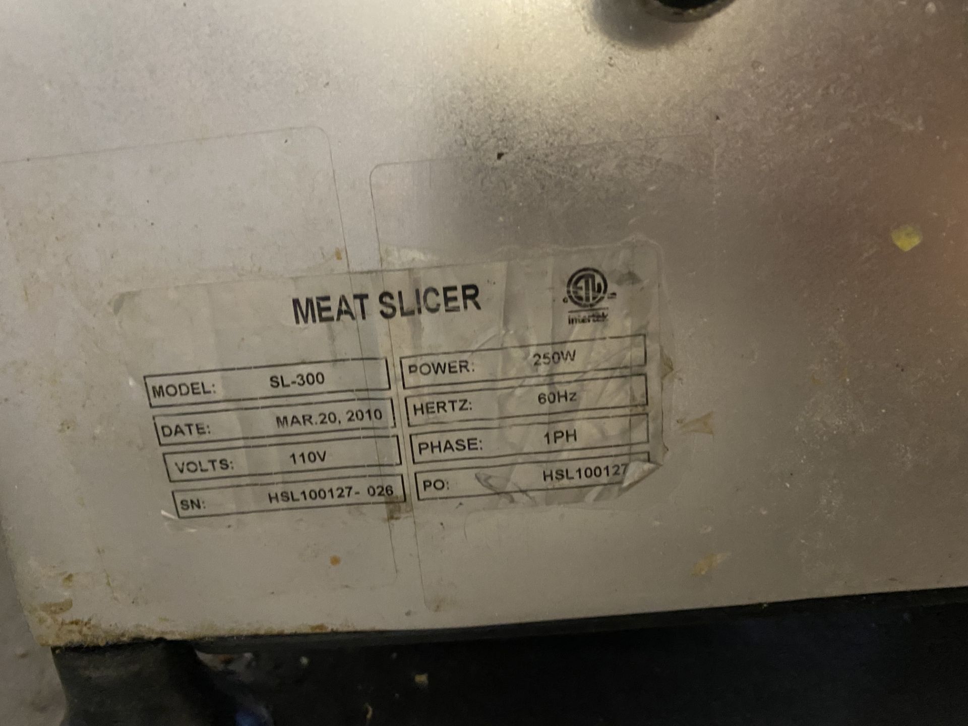 BERTOLDI mod. SL-300 Meat Slicer 110V 1Ph ser. HSL100127-026 - Image 2 of 3