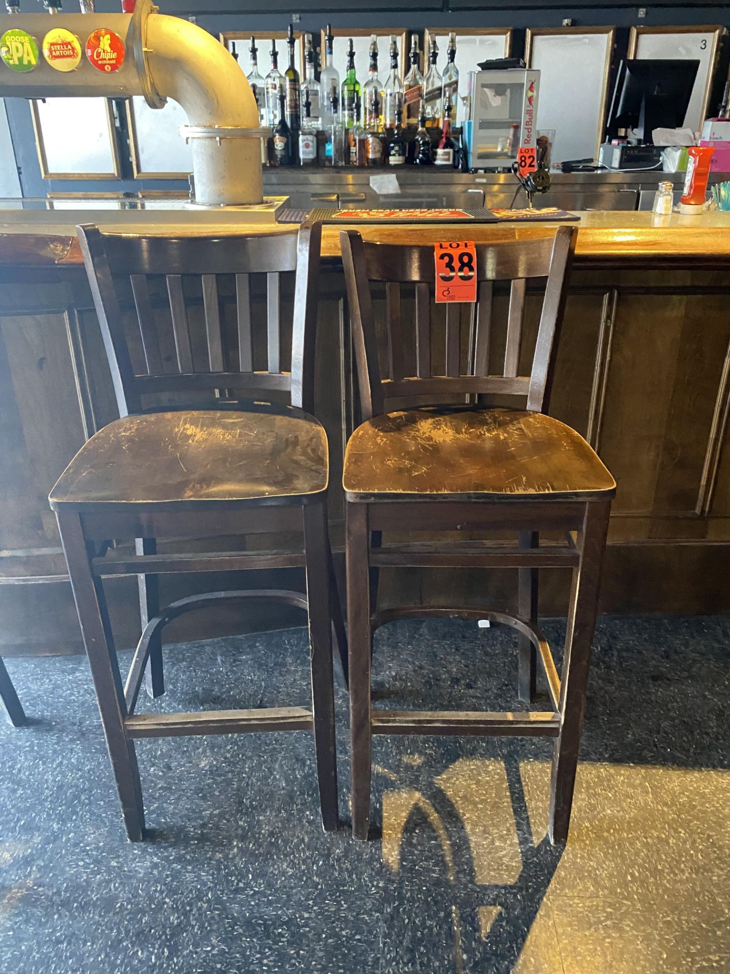 (2) Wooden Barstools - Image 2 of 2