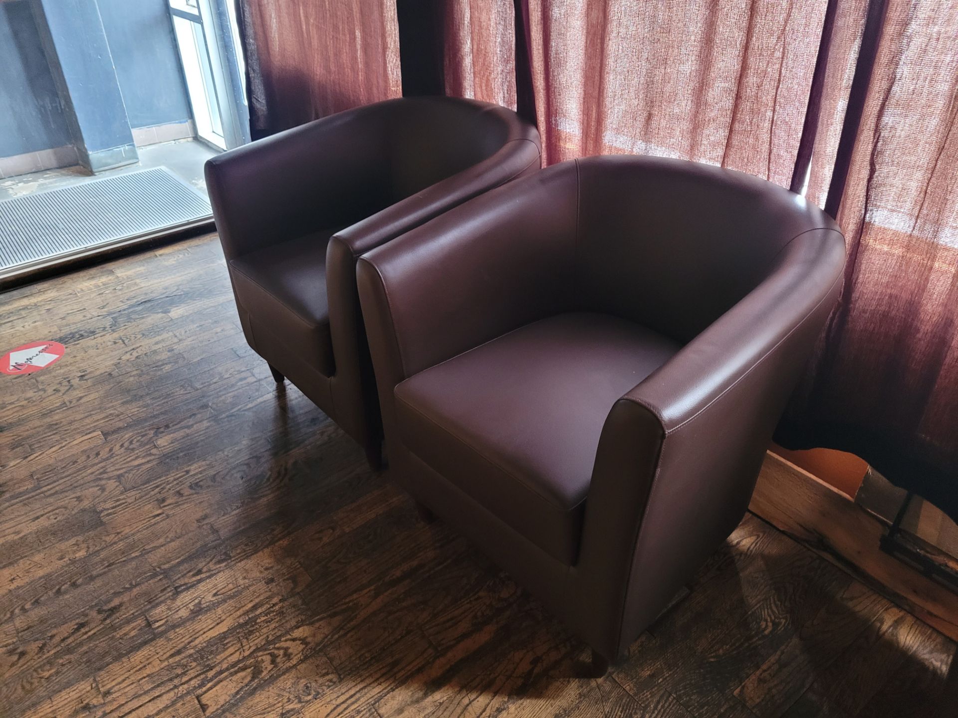 Genuine leather armchairs - Image 2 of 3