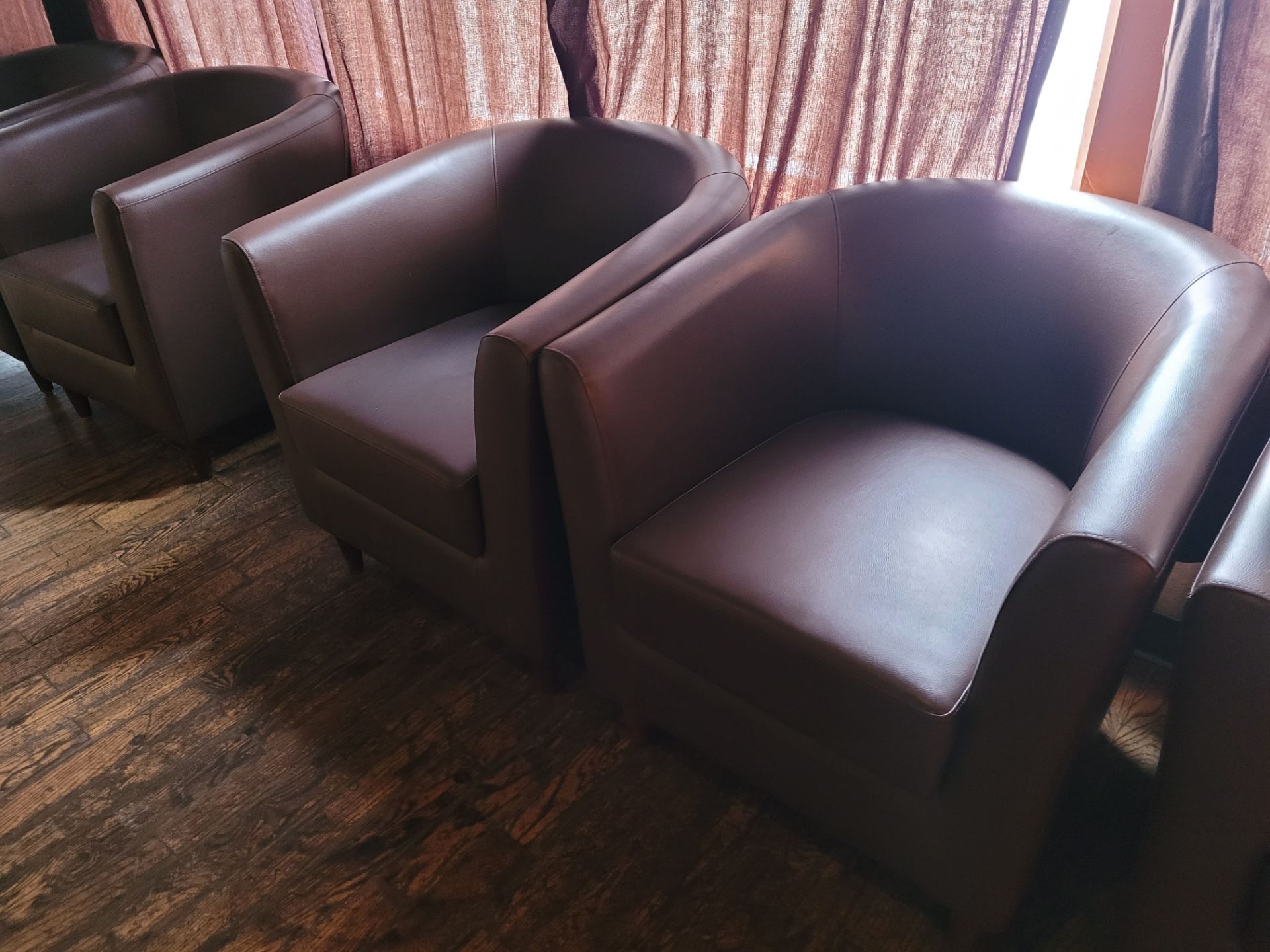 Genuine leather armchairs - Image 2 of 4