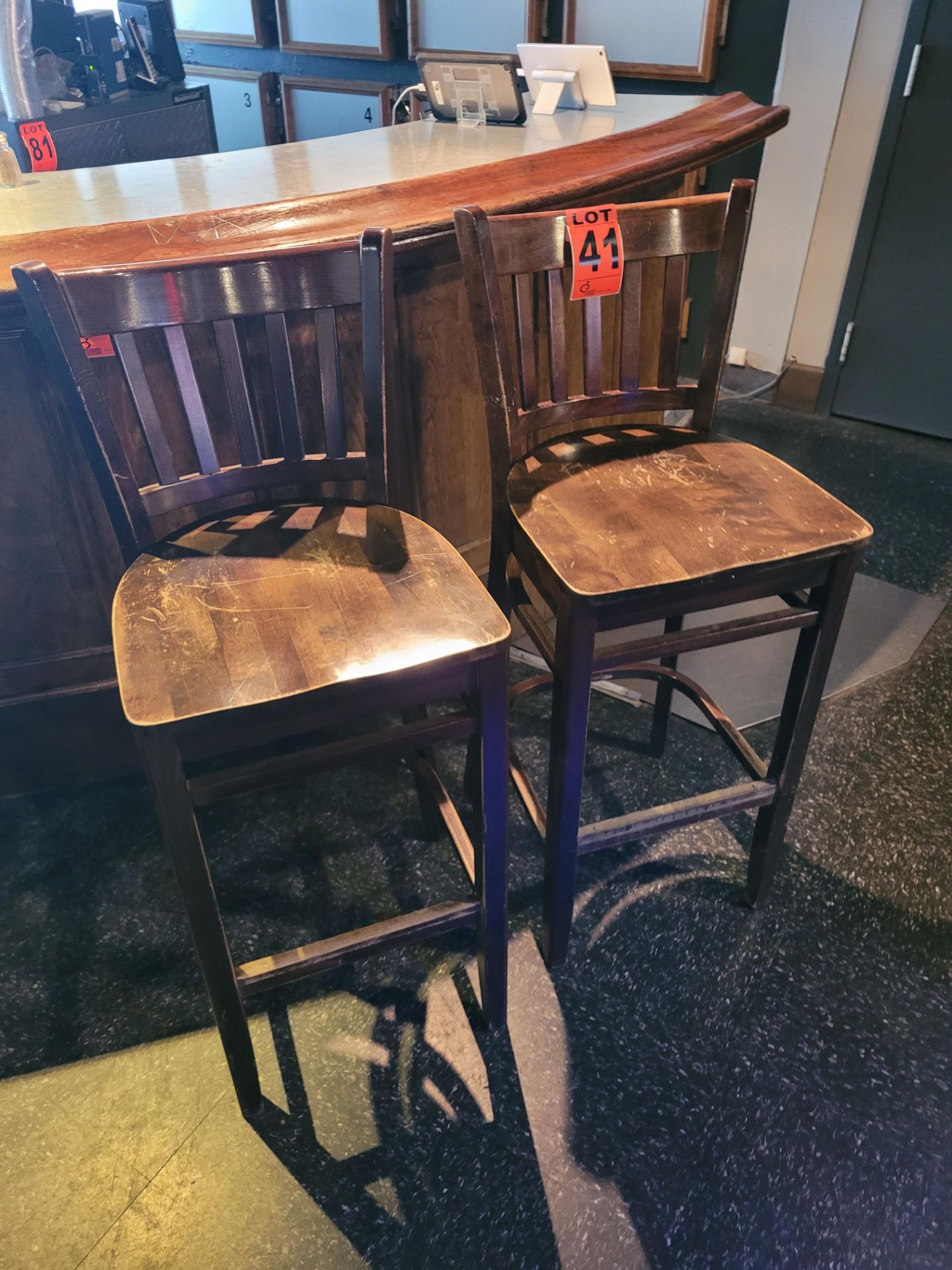 (2) Wooden Barstools