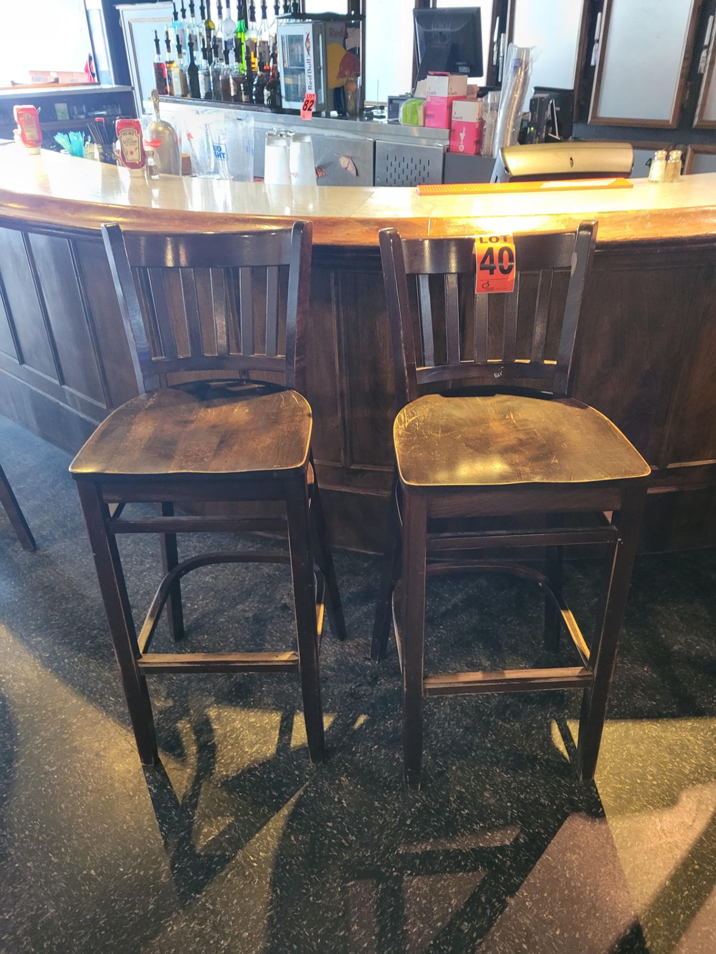 (2) Wooden Barstools