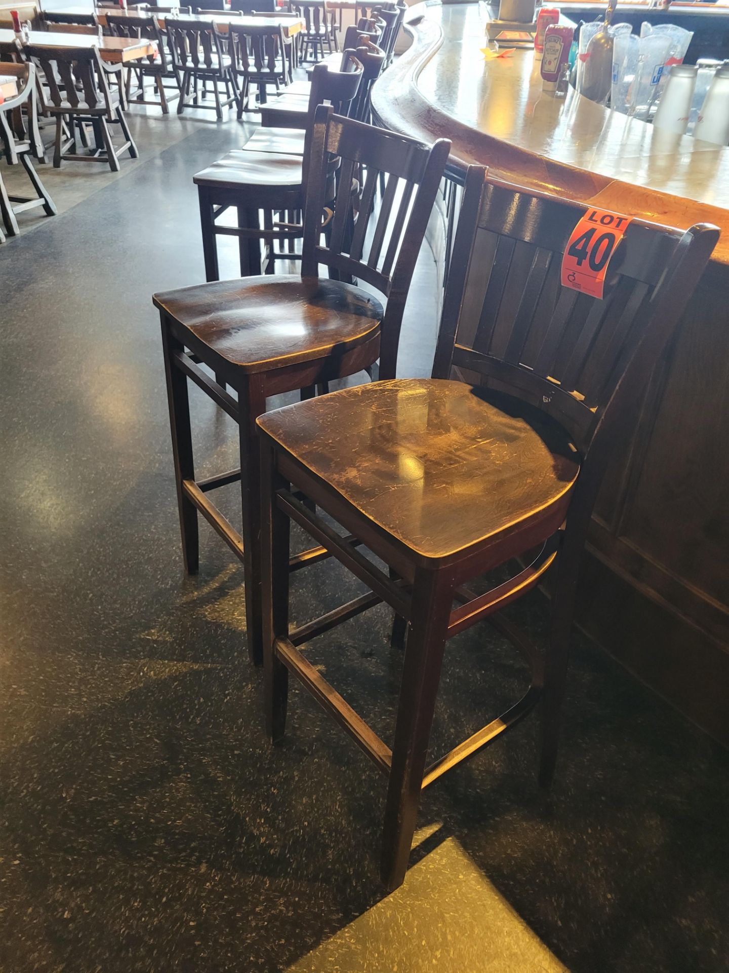 (2) Wooden Barstools - Image 2 of 2