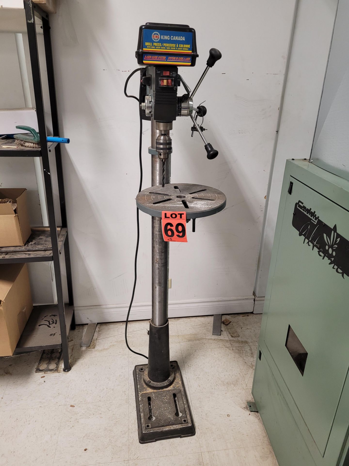 2009 KING CANADA drill press mod. KC116FC with dual laser guide, ser. 0165