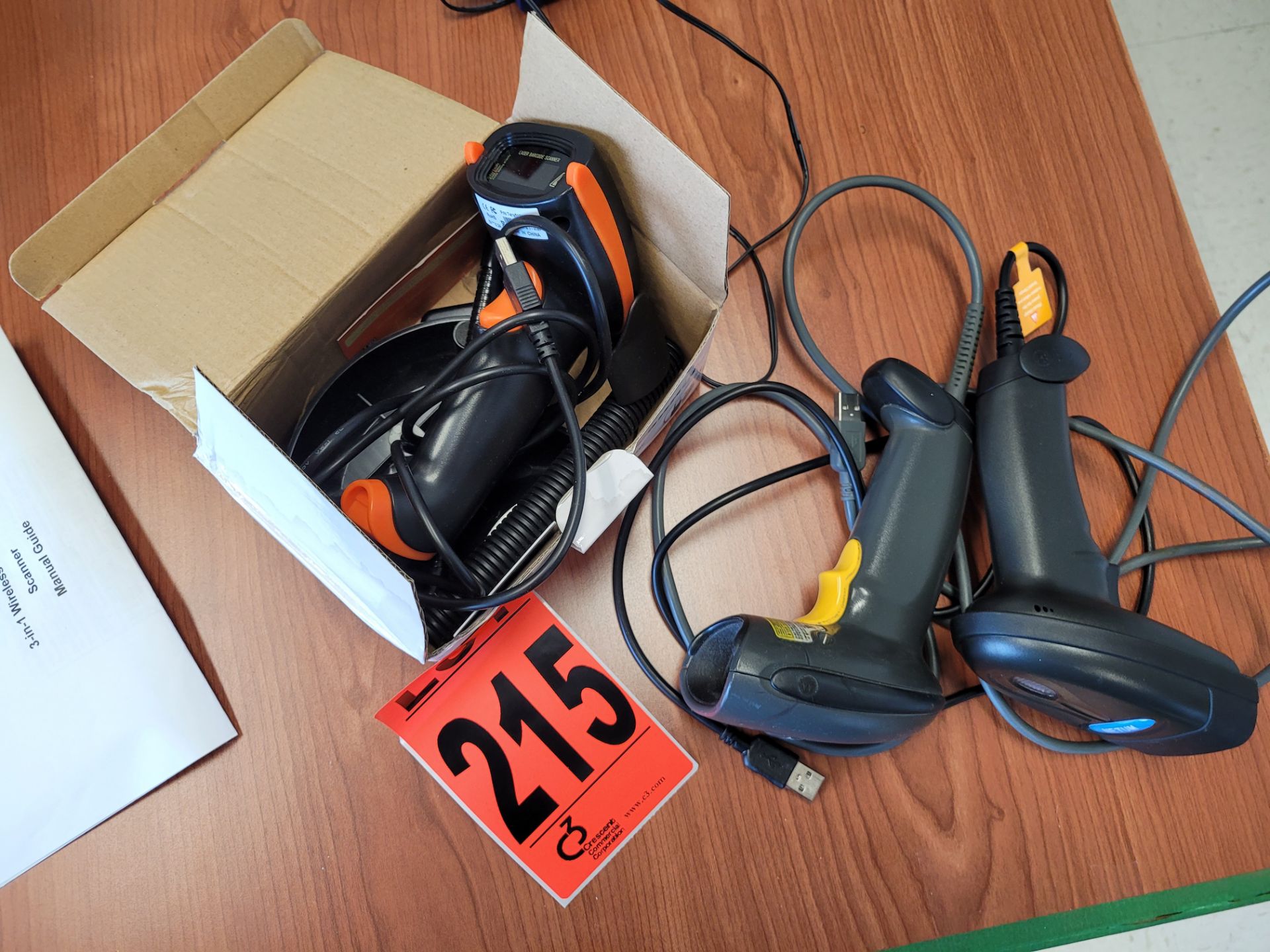 lot of (3) laser wireless barcode scanners with USB connection - Image 3 of 3