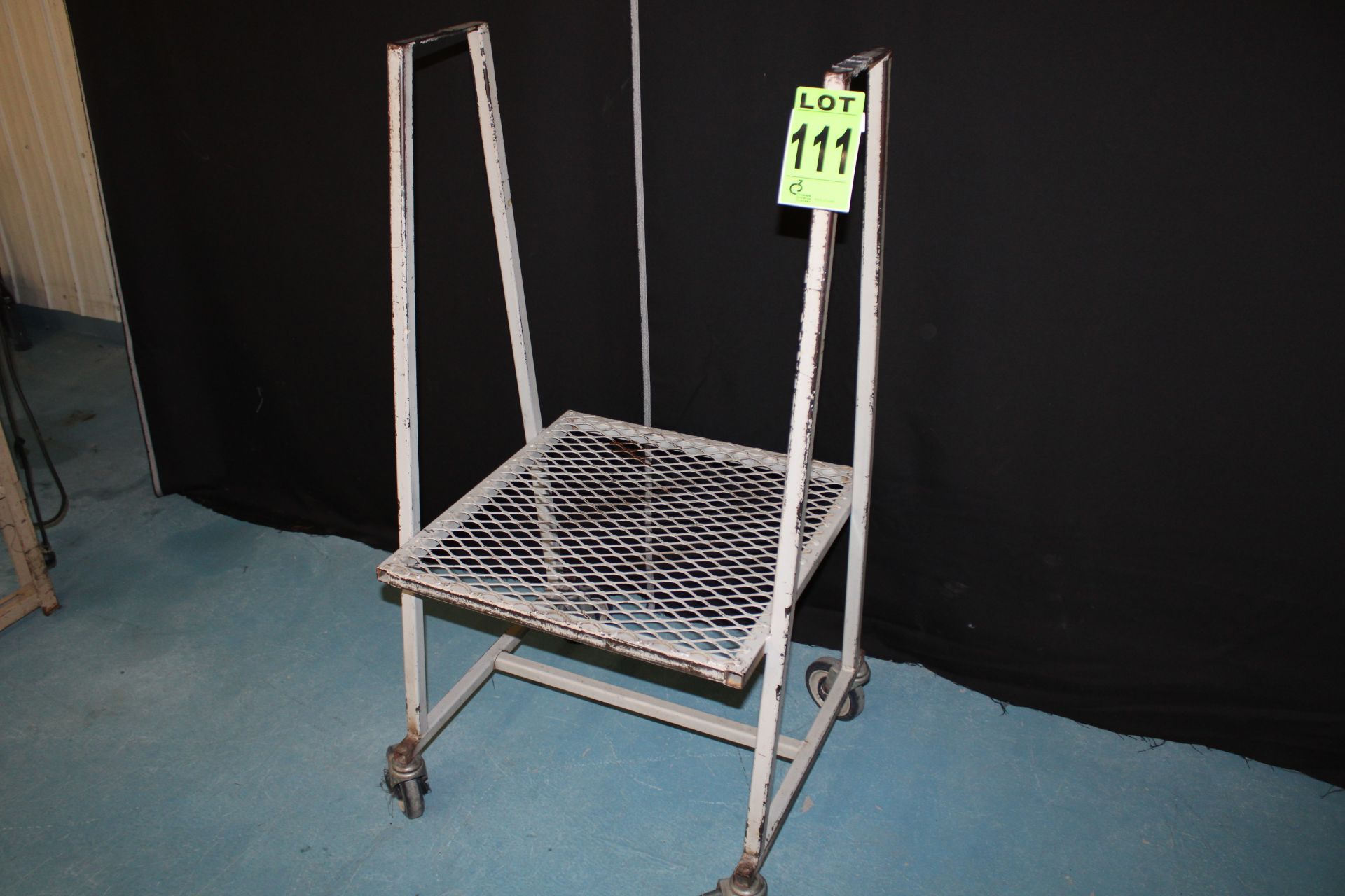 Lot of (6) steel carts with casters, for stackable material, dark grey