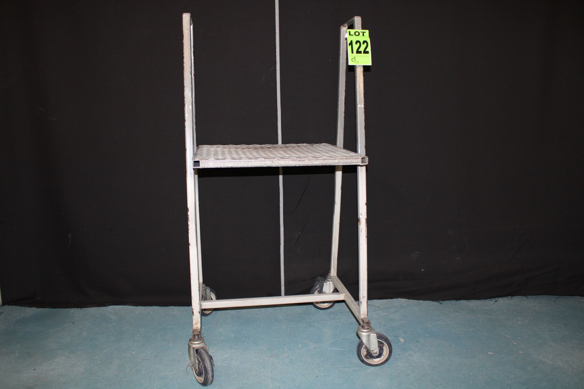 Lot of (4) steel frame carts with casters, high holder