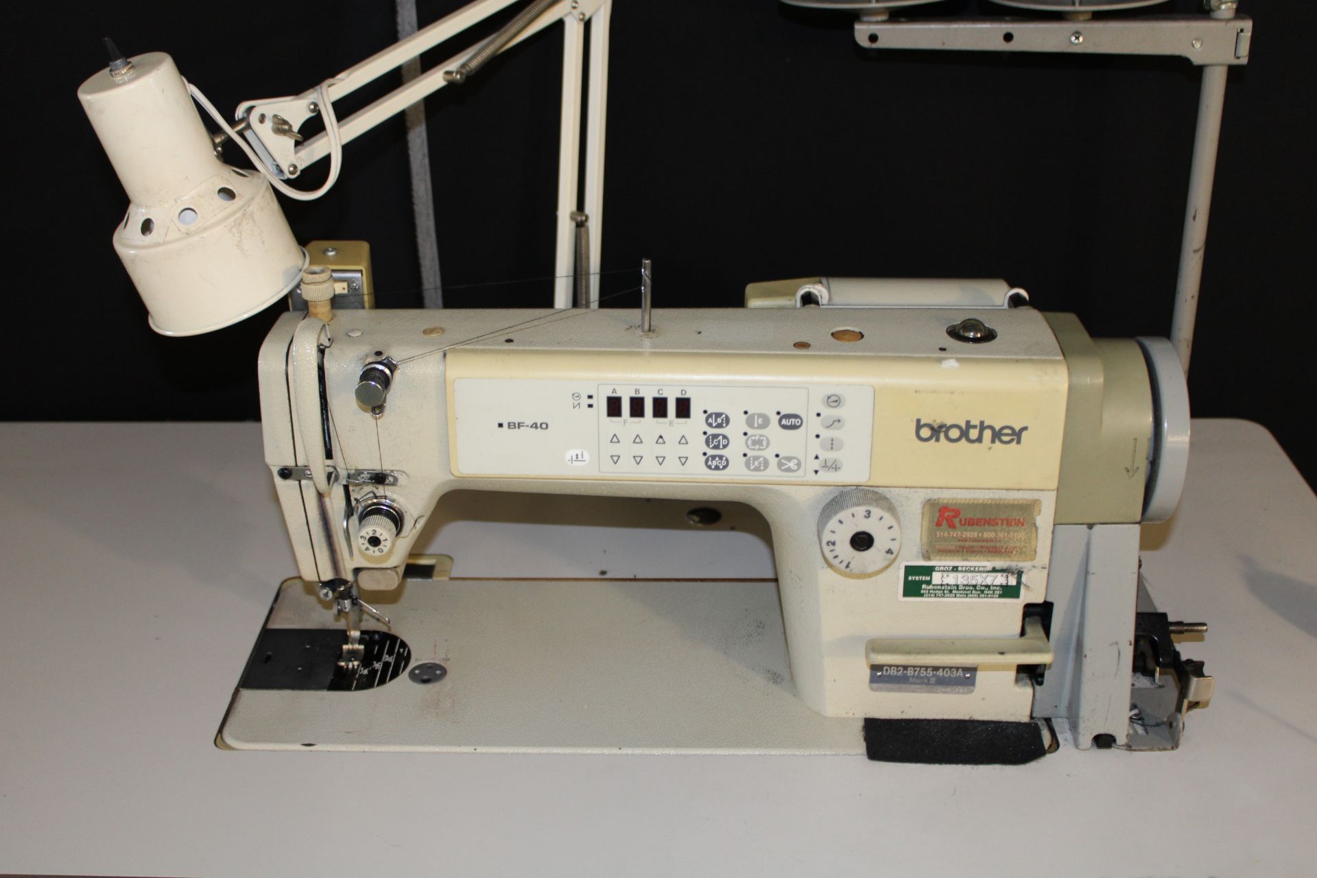 BROTHER mod. DB2-755-403A industrial sewing machine, Mark III P/T/FOOT LIFT, MD-812A, 110V, White - Image 3 of 5