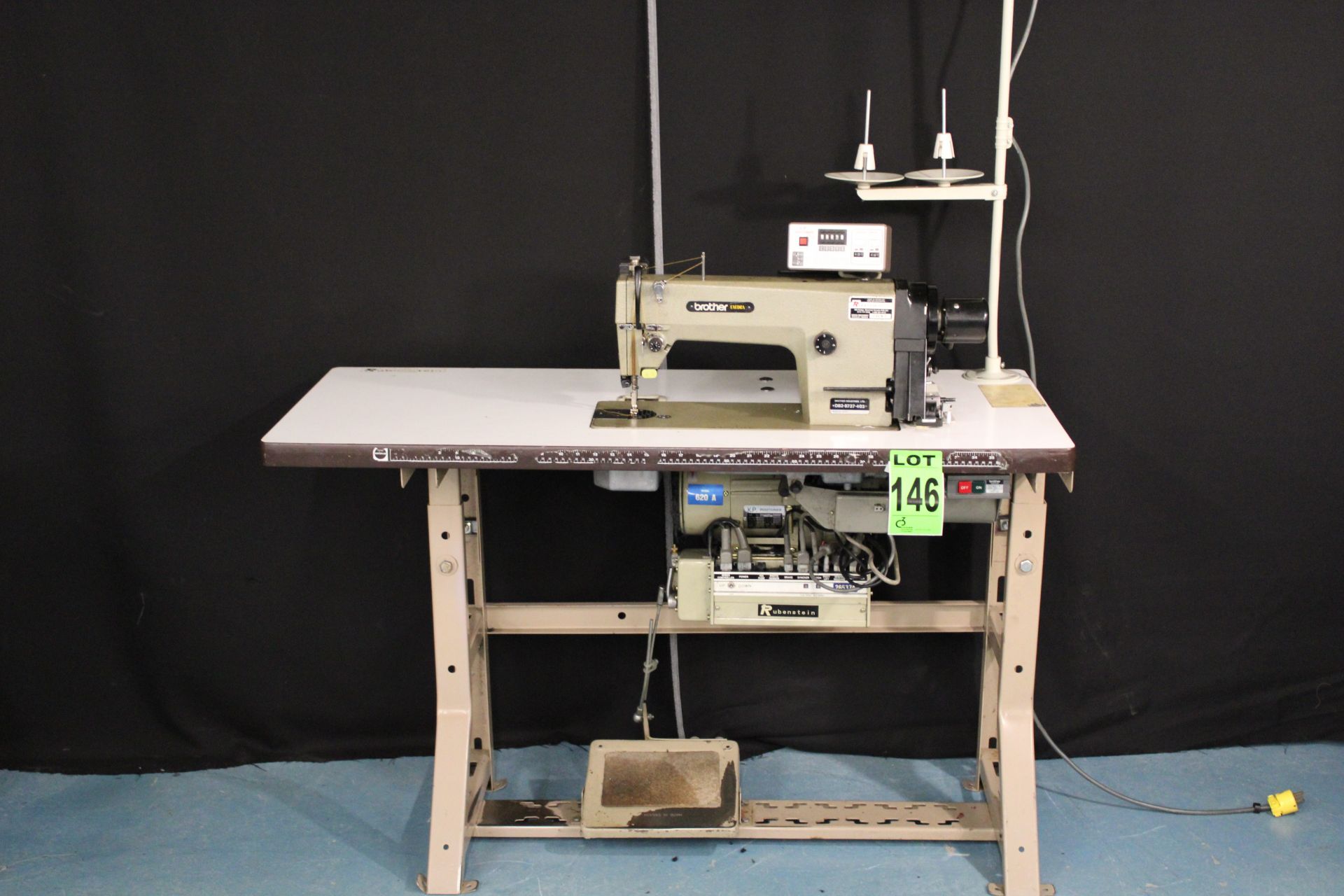 BROTHER mod. DB2-737-403 industrial sewing machine, P/T/FOOT LIFT, Sure Stop, 110V,