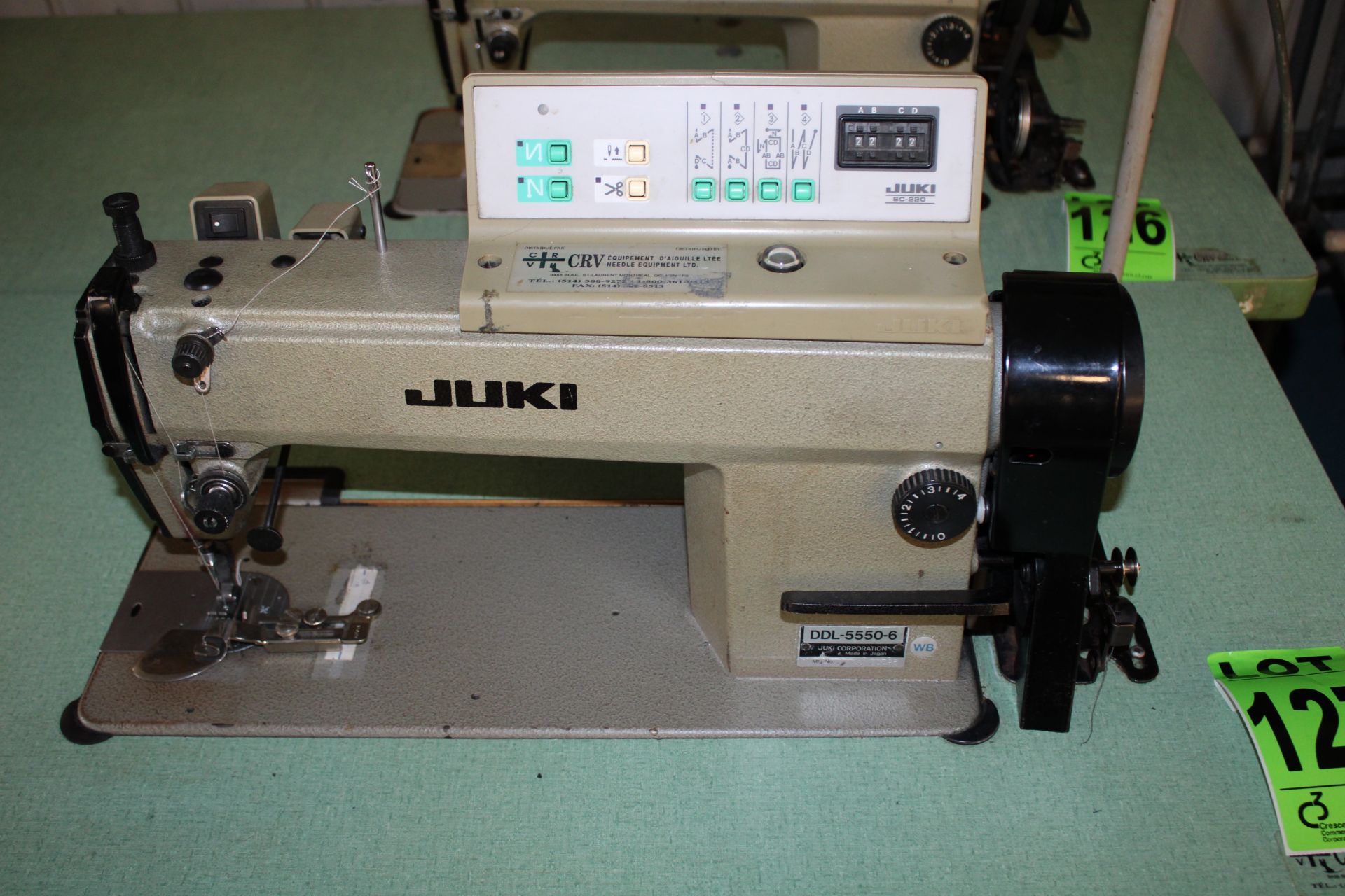 JUKI mod. DDL-5550-6, SC-220 industrial sewing machine, 110 V, P/T/FOOT LIFT - Image 3 of 5