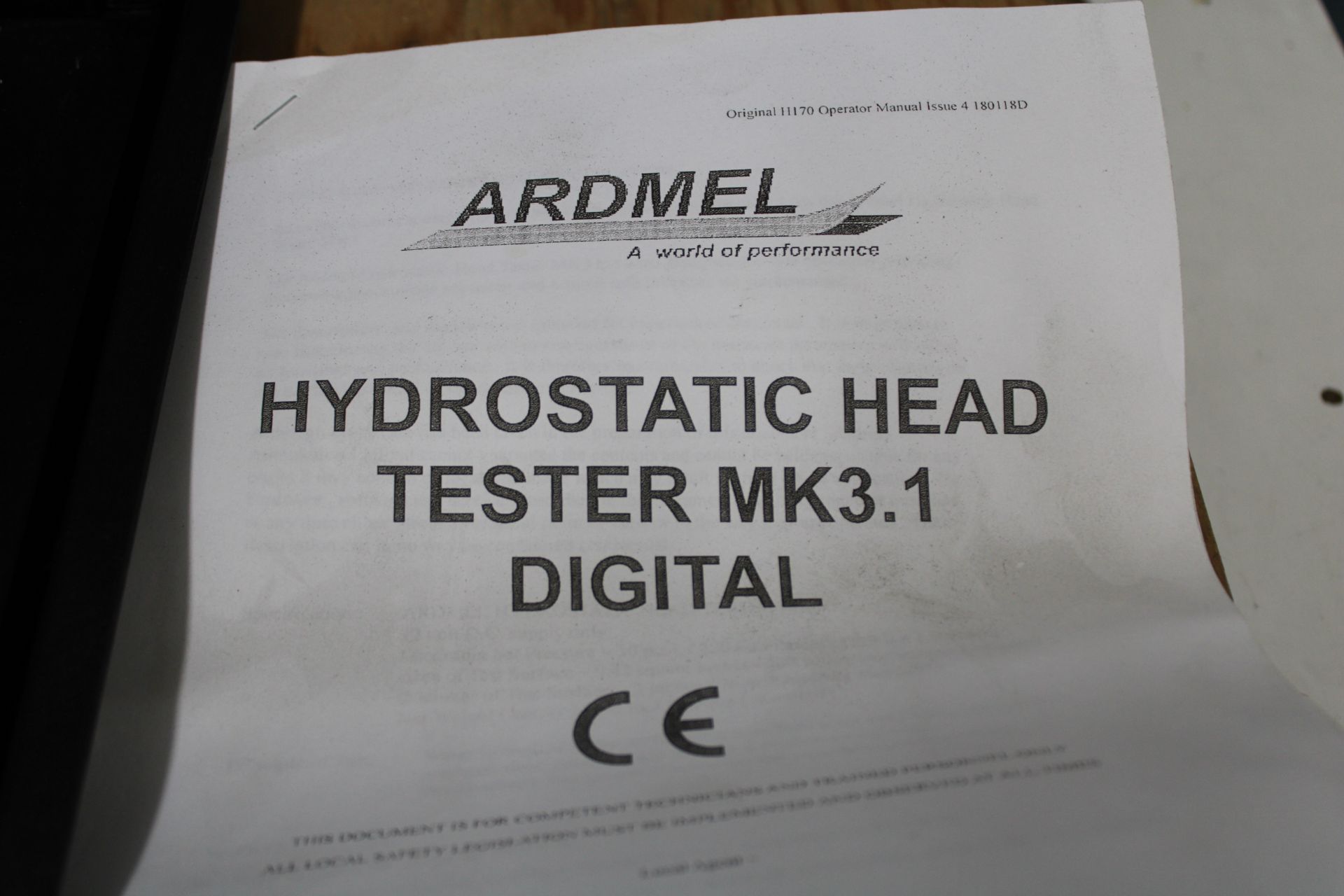 ARDMEL Hydrostatic Head Tester mod. MK4 Digital, 110V, tester for water resistant on seam or f - Image 5 of 5