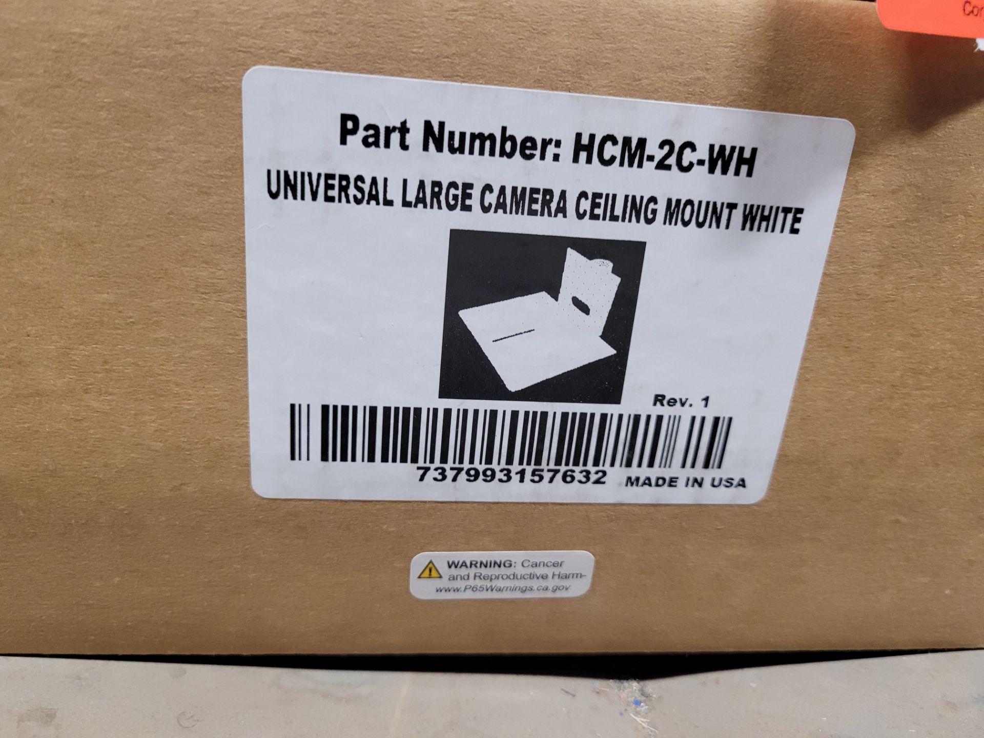 Lot of (5) Large Universal Ceiling Mounts, new-in-box, mod. HCM-2C-WH, for PTZ Cameras (White) Mater - Image 2 of 2