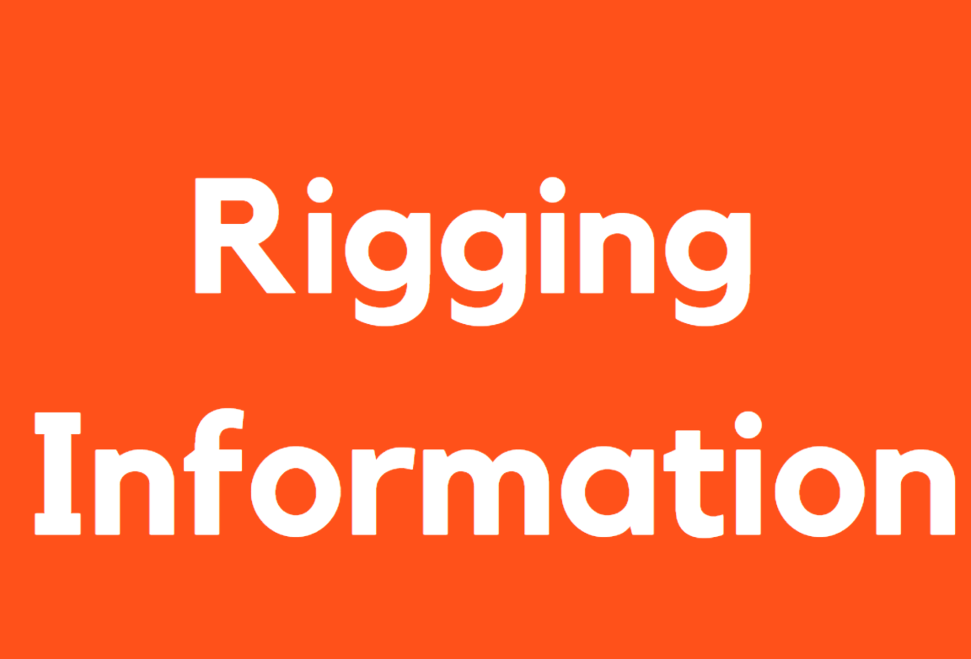 Shipping & Rigging Information