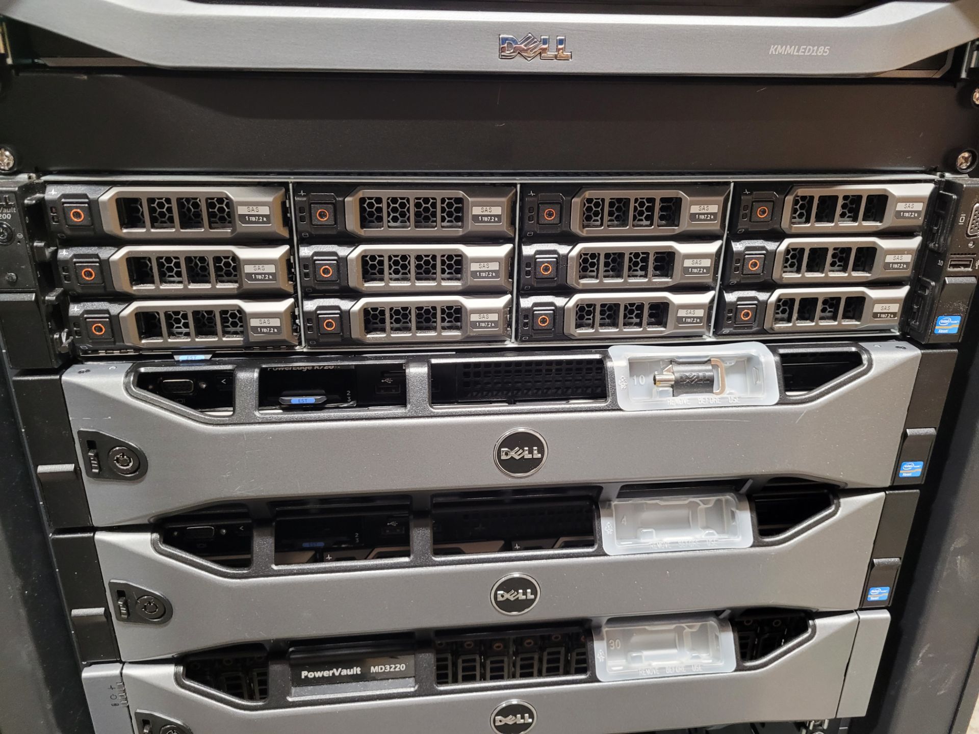 DELL PowerVault Server with Integrated DELL mod. KMMLED185 laptop display, housed in RACK SOLUTIONS - Image 12 of 23