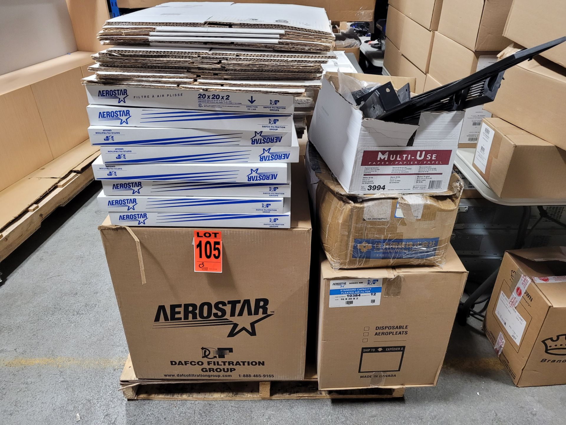 Pallet of Misc. Air Filters