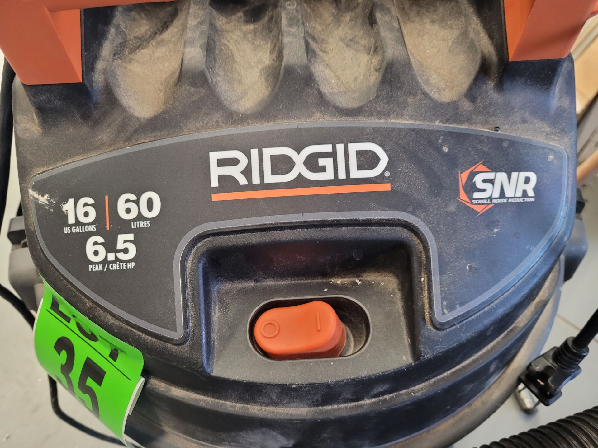 RIDGID 16-Gal / 60L 6.5HP Stainless Steel Wet/Dry Vac - Image 3 of 3