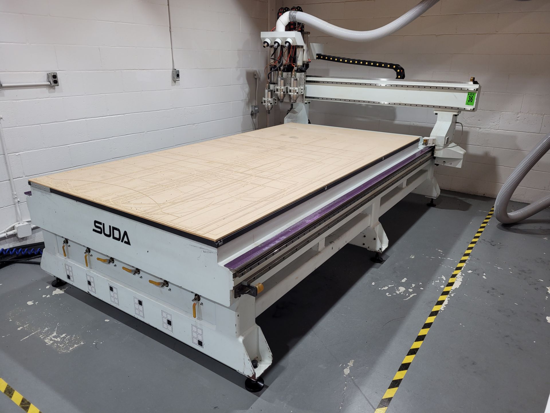 2015 SUDA ATC CNC Router mod. MG1630C, 3-Head System with Accessories and CRAFTEX mod. FM-300 Collec