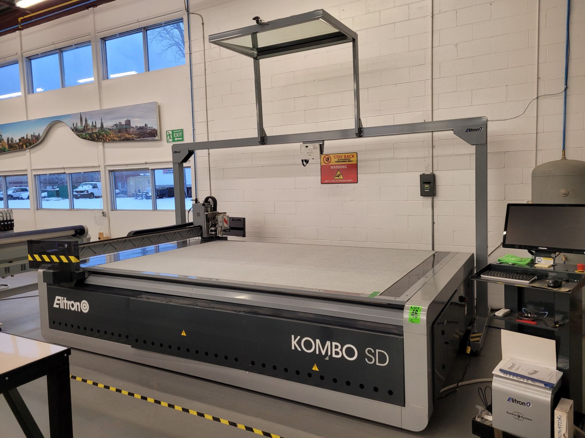 2014 ELITRON CAM mod. Kombo 3120 SD Automatic Cutting System, ser. 303141683G, 3PH, with air tank an - Image 30 of 46