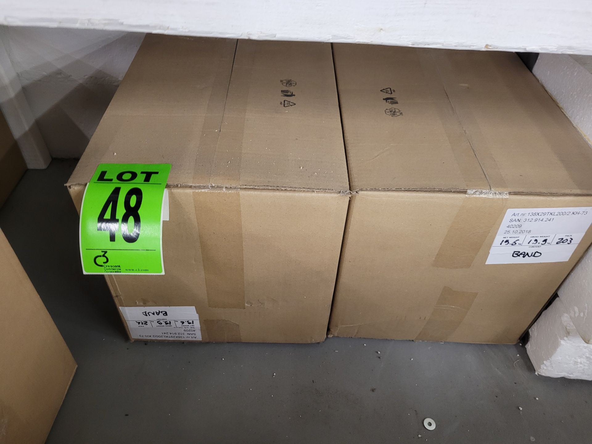 (5) Cases of 2 Spools x 200m/ea. of ROFFELSEN standard flat profile 14X3 Sh73 bands mod. 138X29TKL20