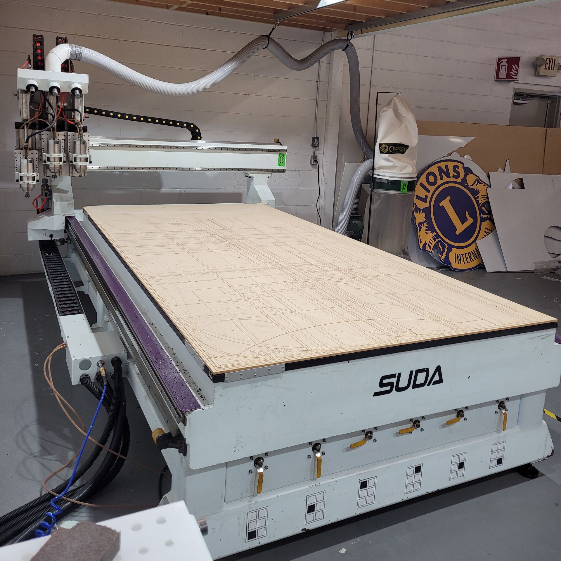 2015 SUDA ATC CNC Router mod. MG1630C, 3-Head System with Accessories and CRAFTEX mod. FM-300 Collec - Image 24 of 51