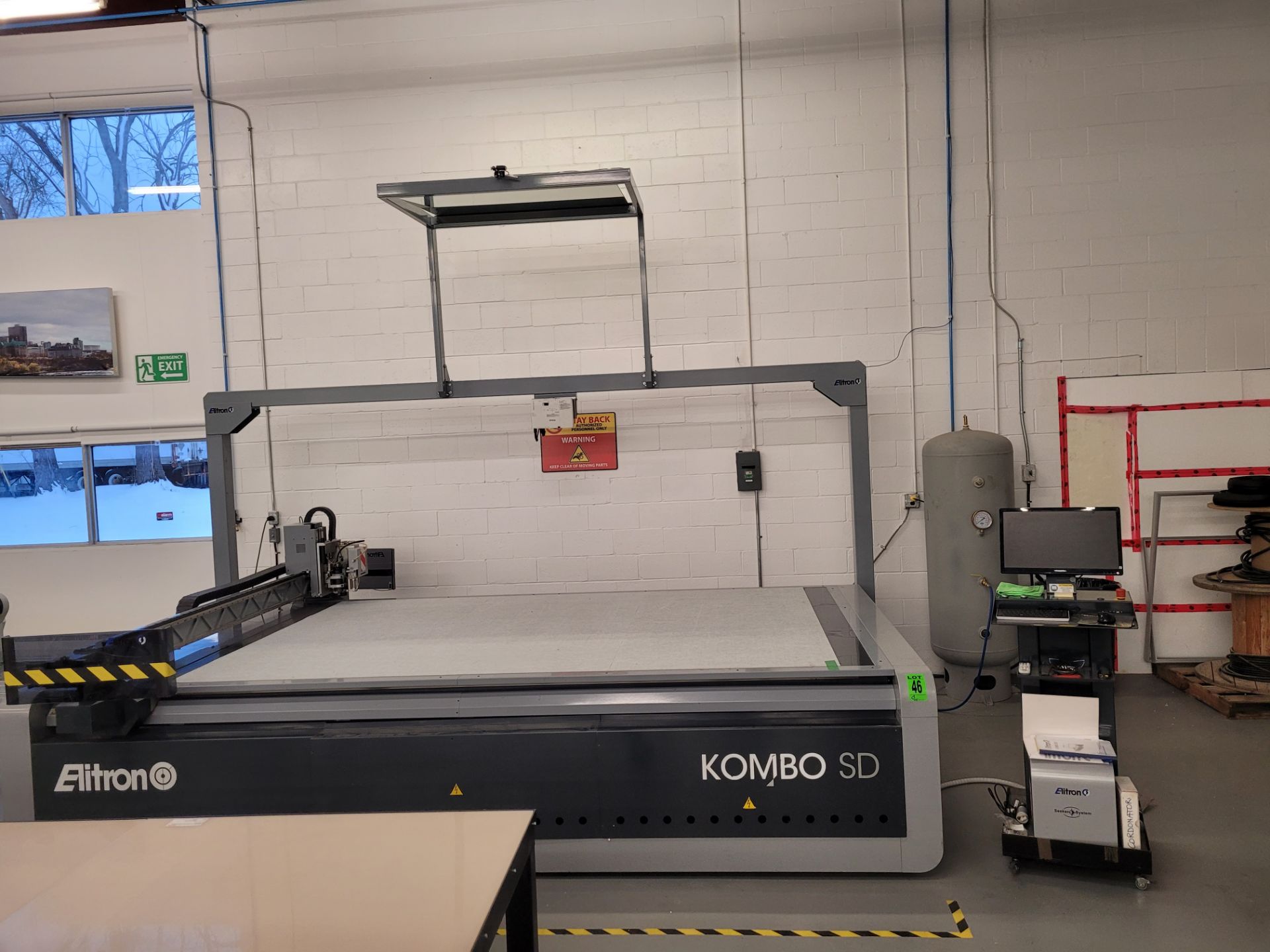 2014 ELITRON CAM mod. Kombo 3120 SD Automatic Cutting System, ser. 303141683G, 3PH, with air tank an - Image 3 of 46