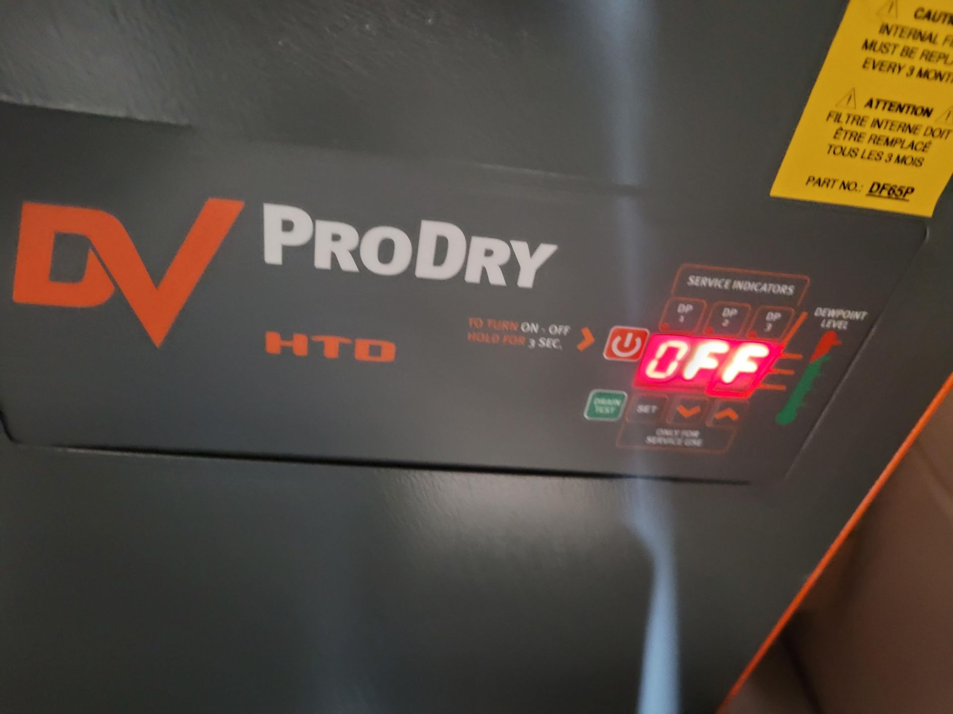 DV SYSTEMS ProDry air dryer mod. HTD37, 25 cfm, 7A, ser. 18M-001477 - Image 2 of 6