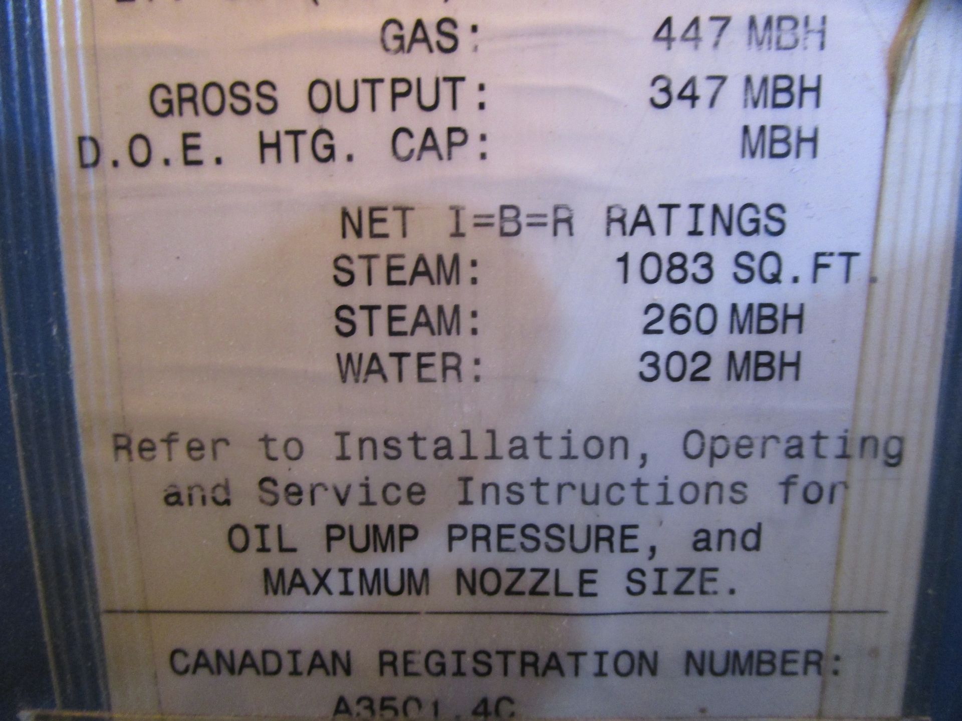 Burnham V903A Low Pressure Boiler - Image 11 of 11