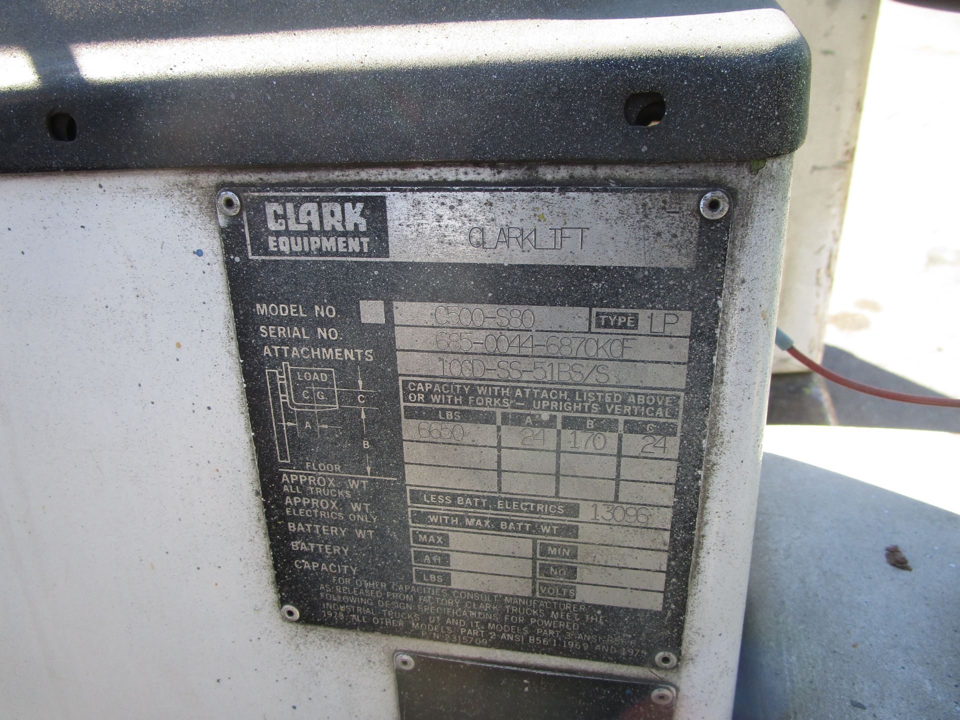 Clark C500-580 Forklift - Image 11 of 11