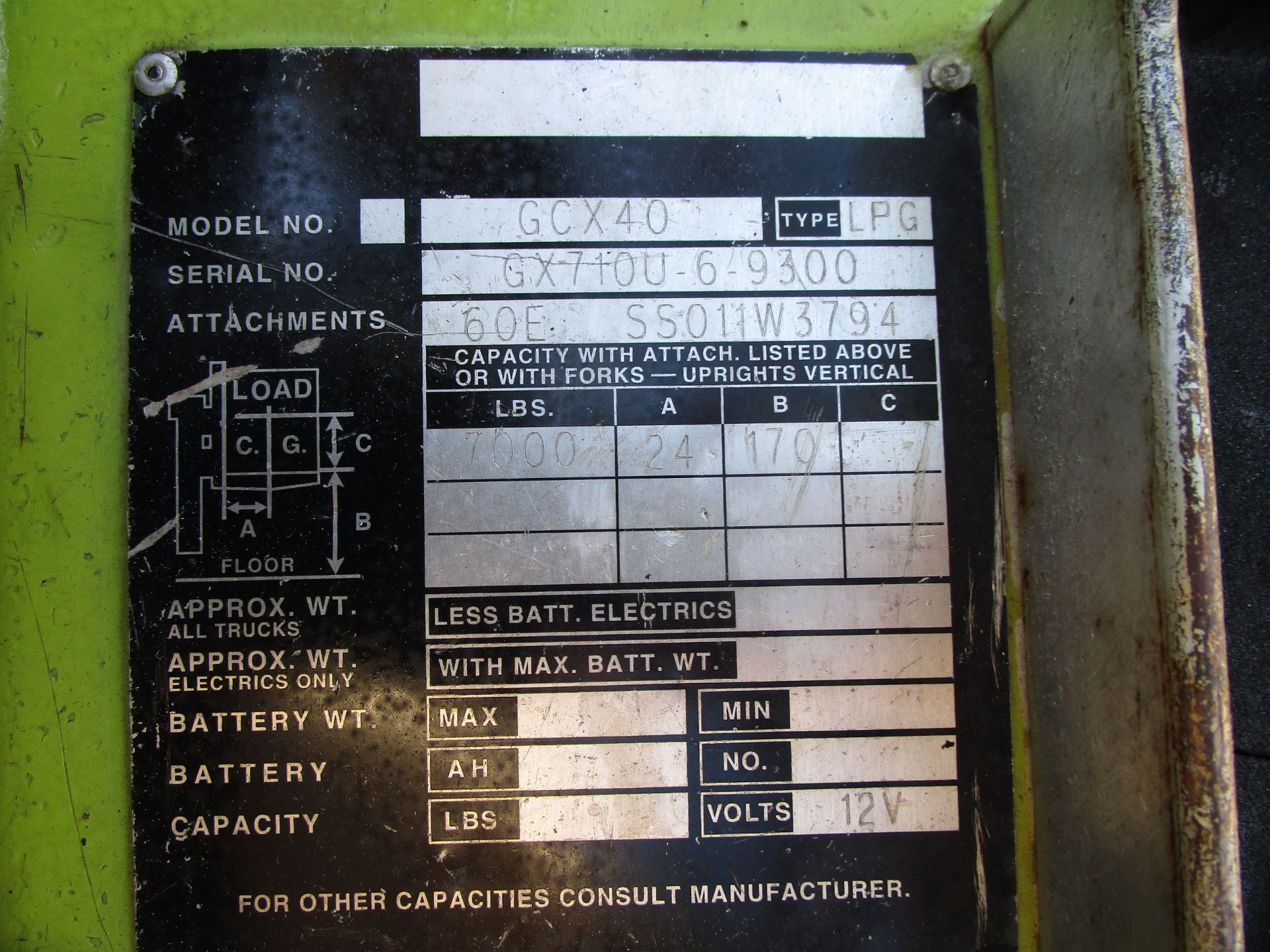 Clark GCX40 8000 lb Forklift - Image 10 of 10