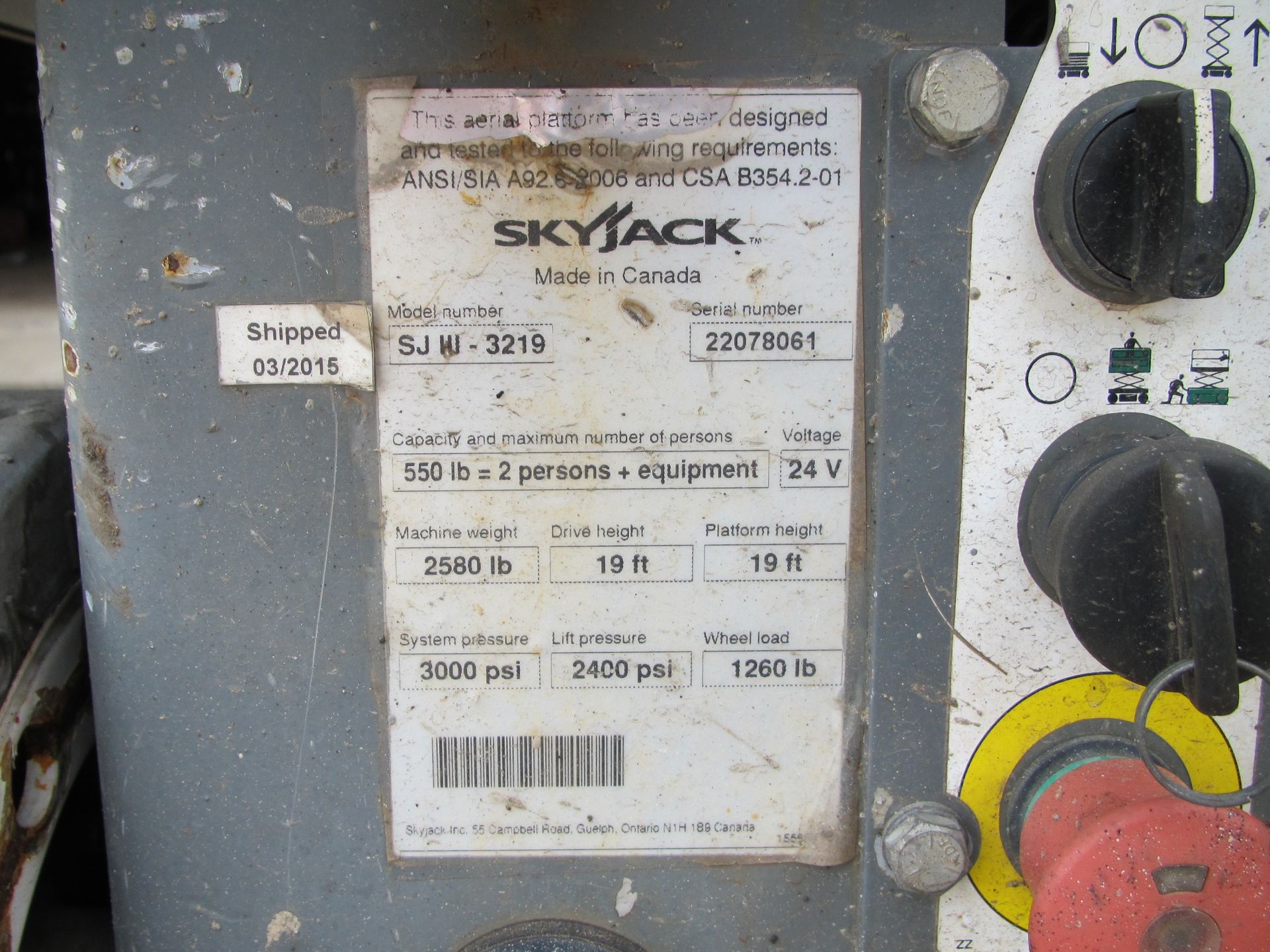 Skyjack SJIII-3219 Scissor Lift - Image 7 of 7