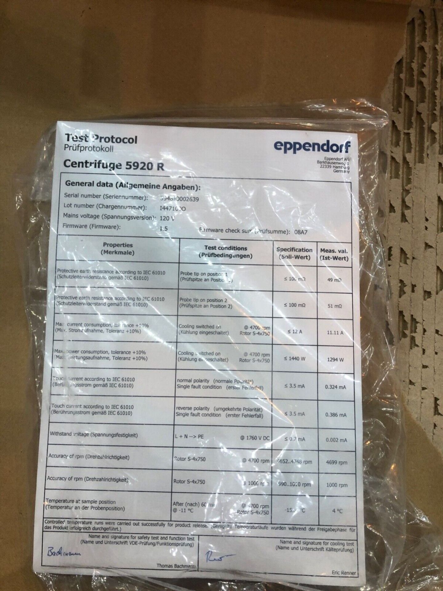 Brand New Eppendorf 5920R Centrifuge - Image 8 of 9