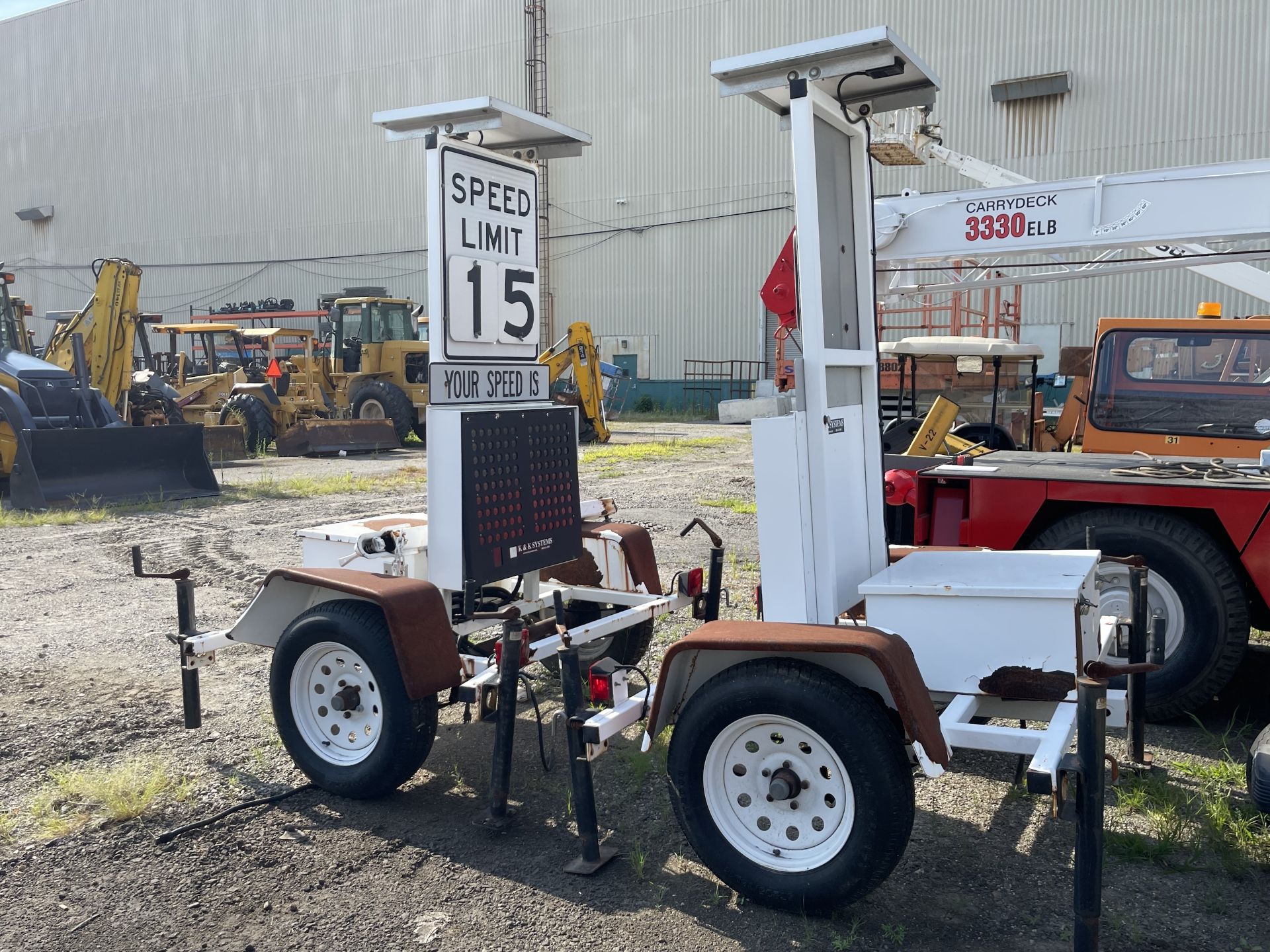 Lot of 2 Radar Speed Limit Trailer