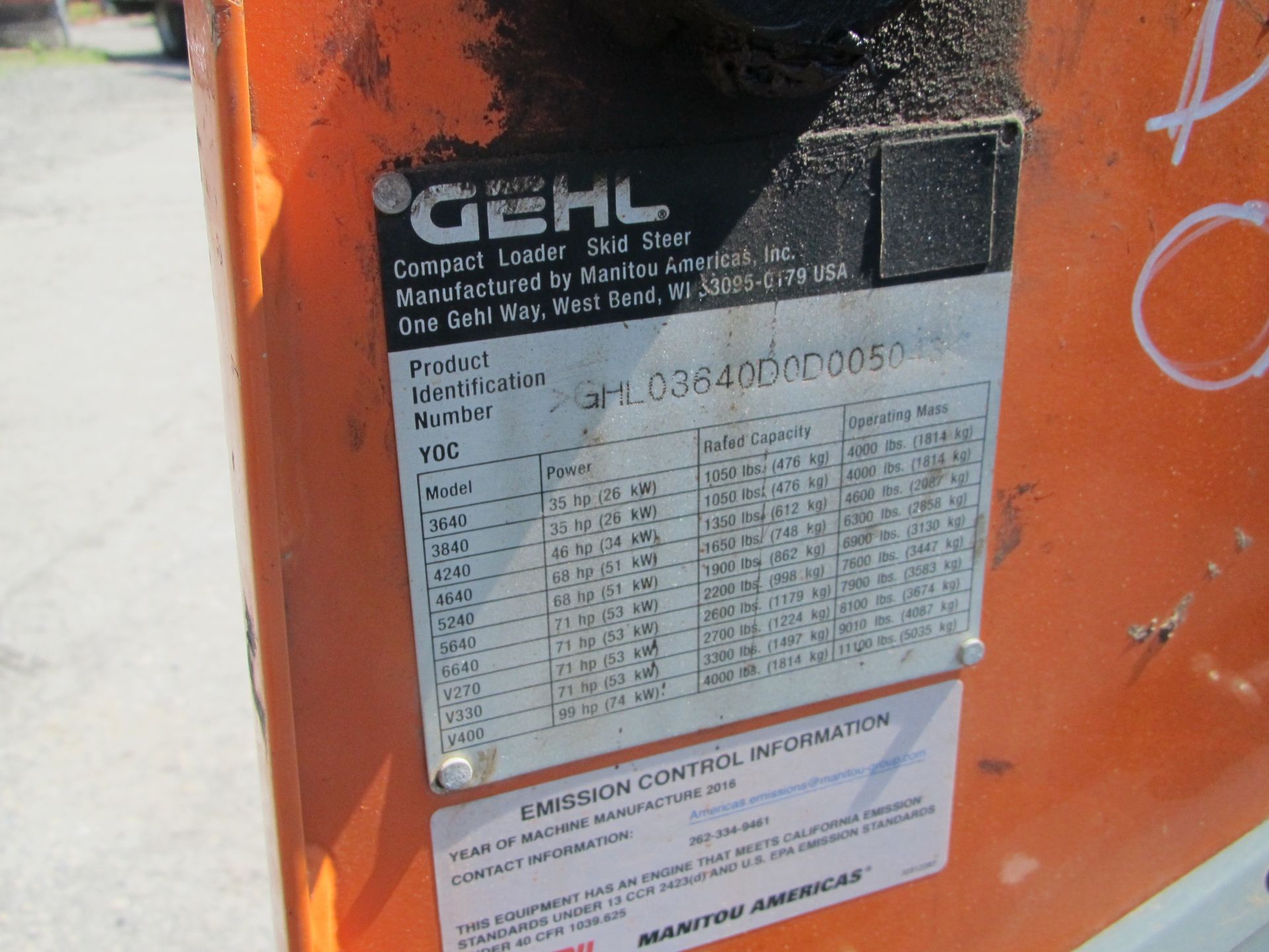 2017 Gehl 3640 E Series Skid Steer - Image 14 of 14