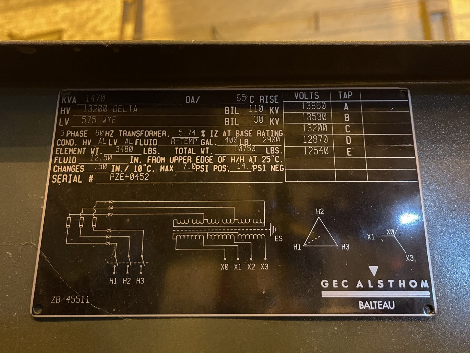 GEC Alsthom Transformer 1470 KVA - Image 7 of 9