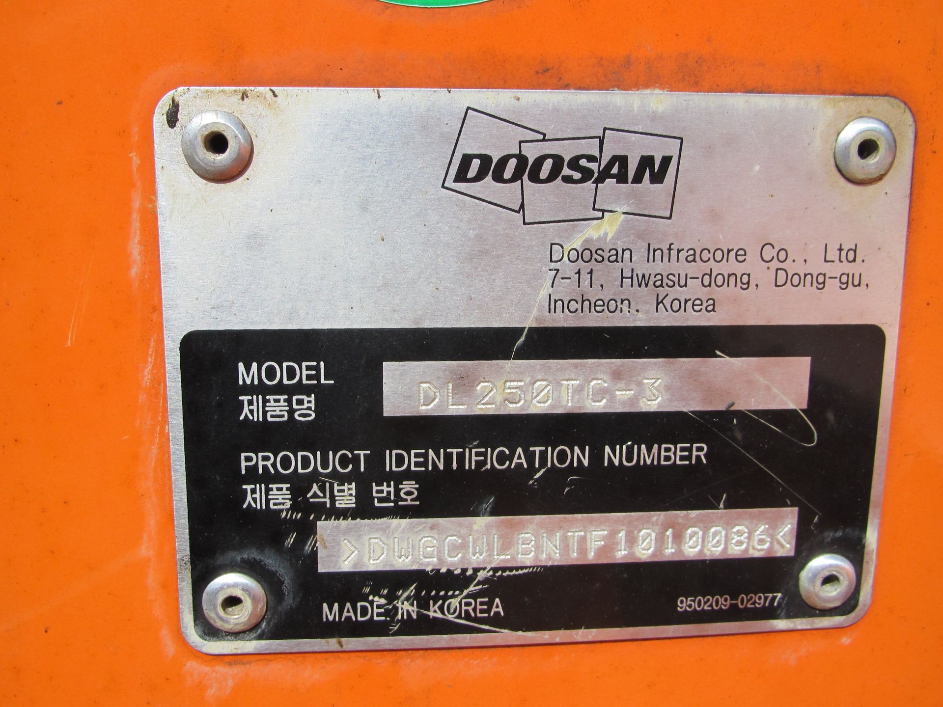 2015 Doosan DL250TC3 Wheel Loader - Image 20 of 20