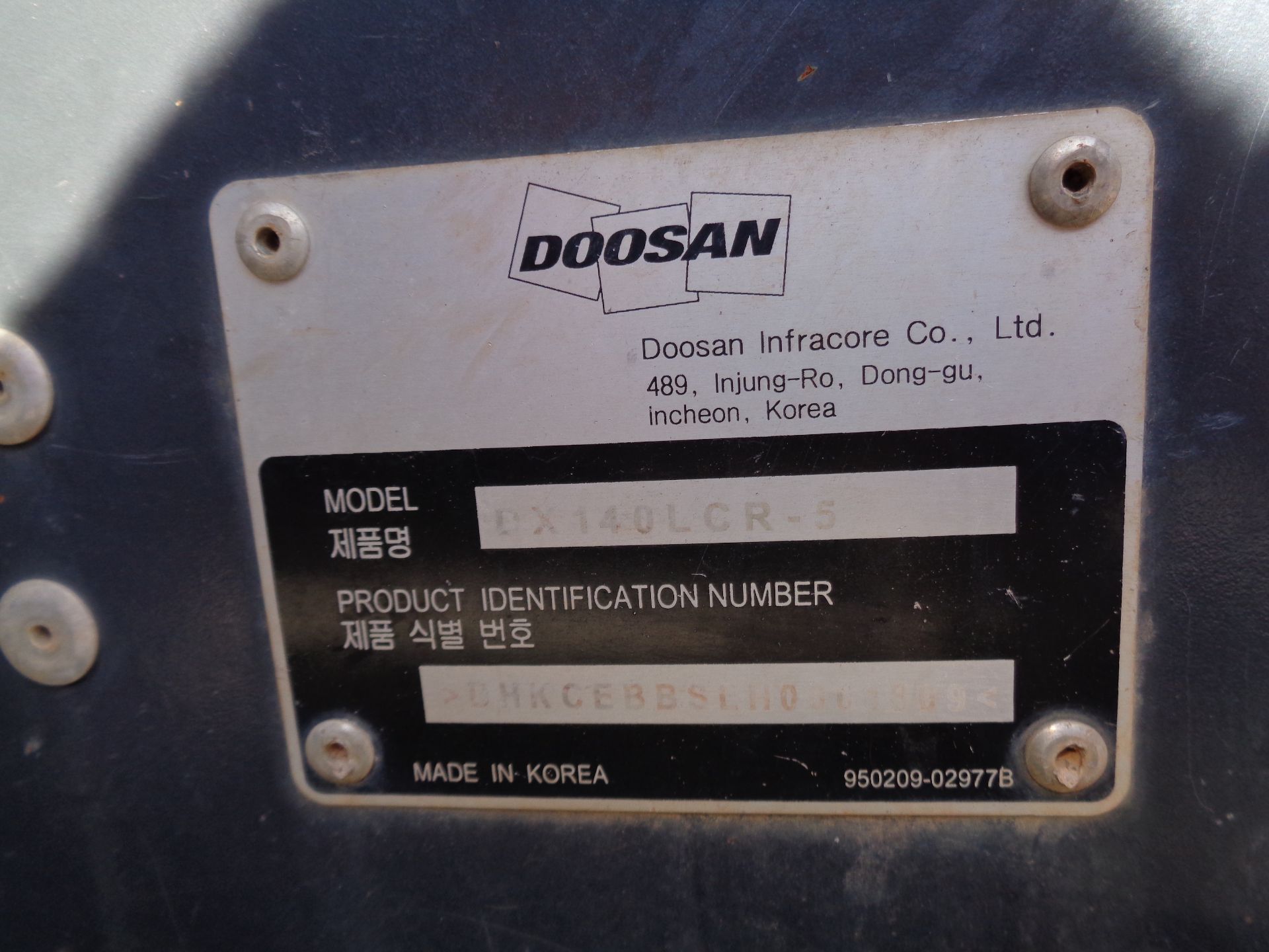 2018 Doosan DX140LCR-5 Hydraulic Excavator - Image 11 of 11