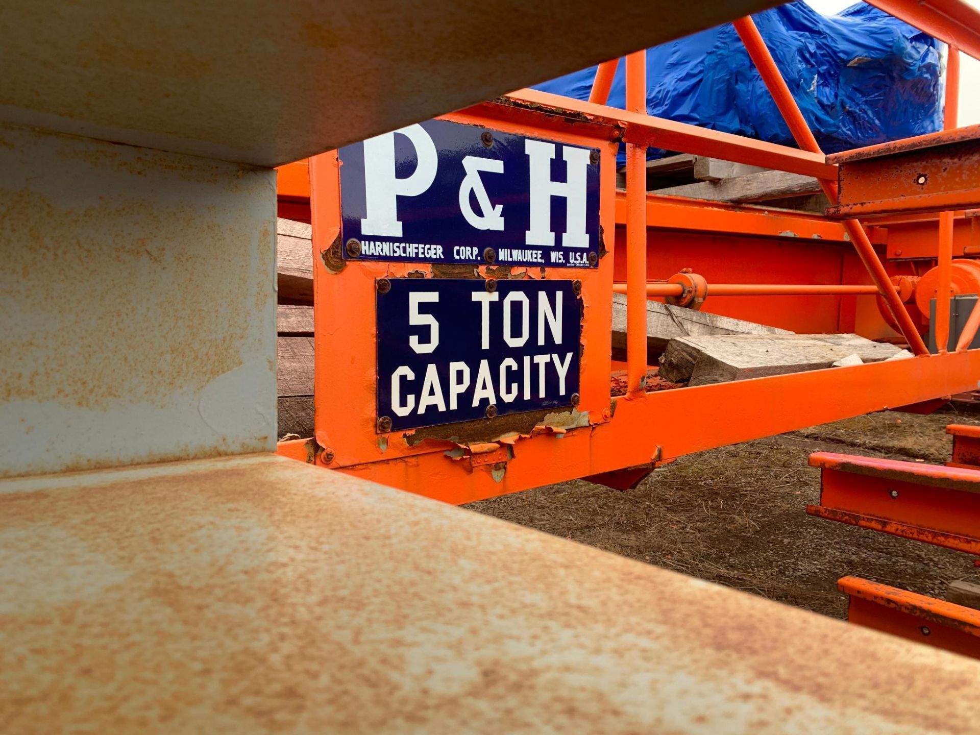 P & H 5-Ton Overhead Crane with Hoist Double Girder, Top Running This item will have an additional l - Image 12 of 36