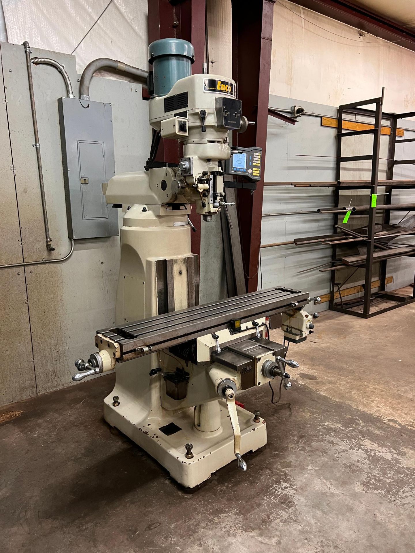 2009 Enco Model 11234518 Vertical Knee Mill, Serial Number 461863 9" x 49″ Table 33″ Long Travel, 12 - Image 3 of 18