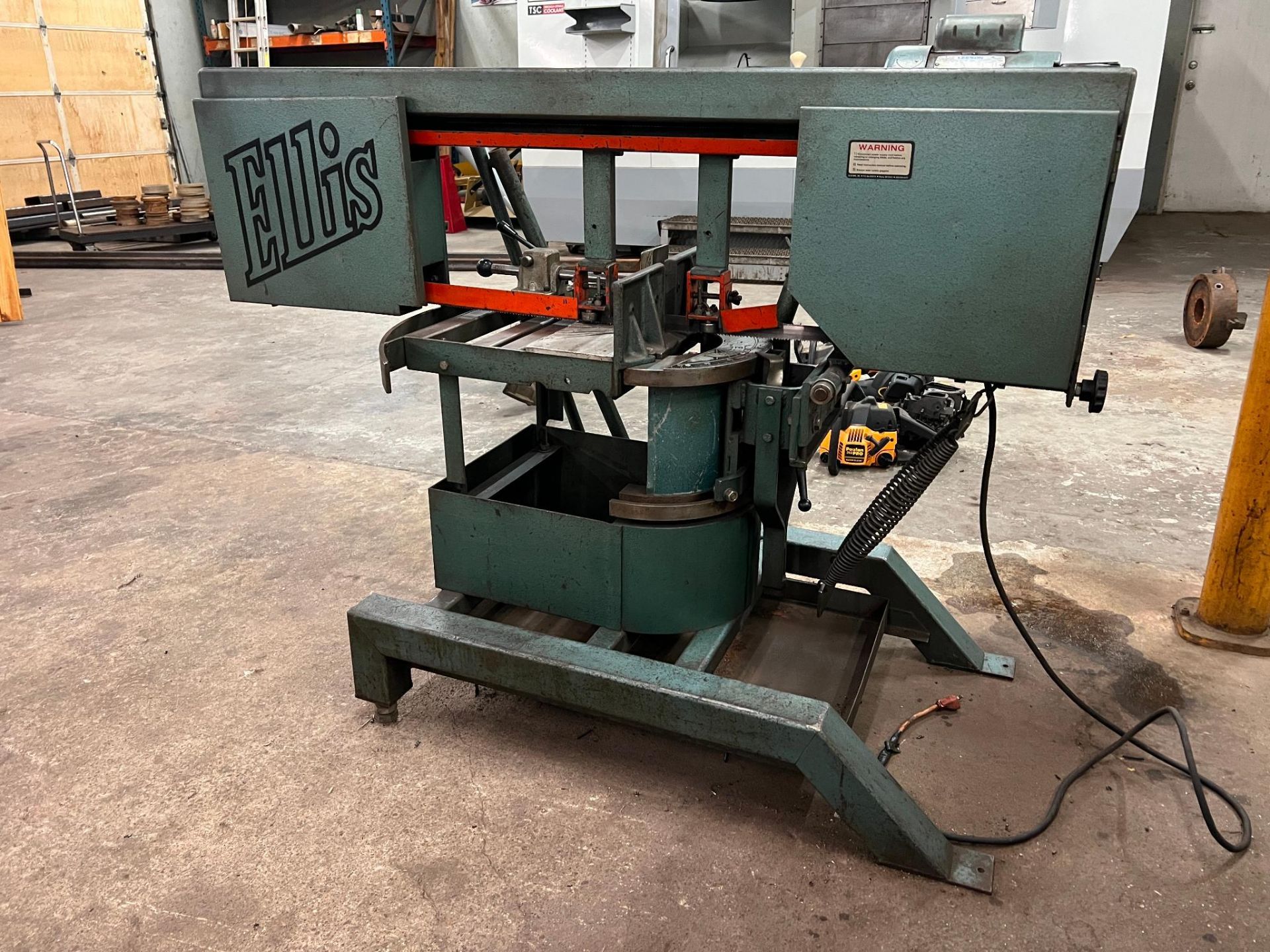 Ellis Model 1800 Mitre Band Saw, Serial Number 18967057, 70, 135, 250 Feet per Minute Speeds, 132" x