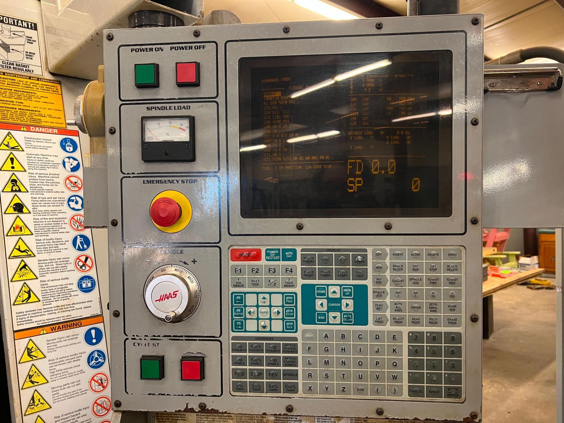 2000 Haas SL-40T CNC Lathe Serial Number: 63461 2-Axis Machine w/ programmable tailstock Bar Capacit - Image 9 of 28