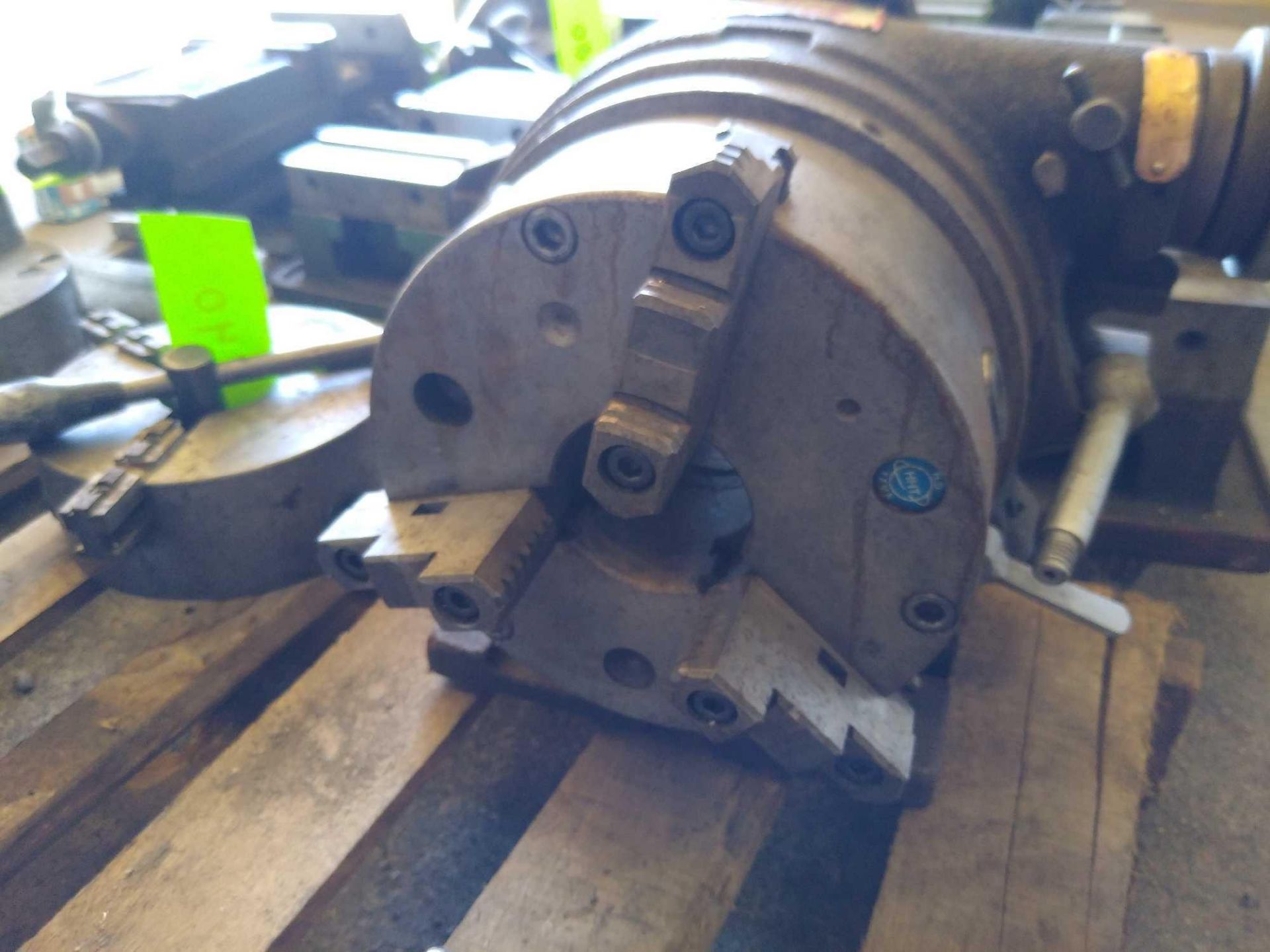 Enco Dividing Head with Tail Stock and Face Plates. 8" 3 Jaw Chuck. - Image 3 of 13