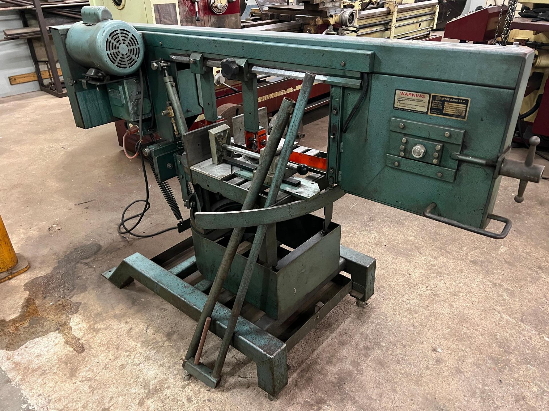 Ellis Model 1800 Mitre Band Saw, Serial Number 18967057, 70, 135, 250 Feet per Minute Speeds, 132" x - Image 4 of 15