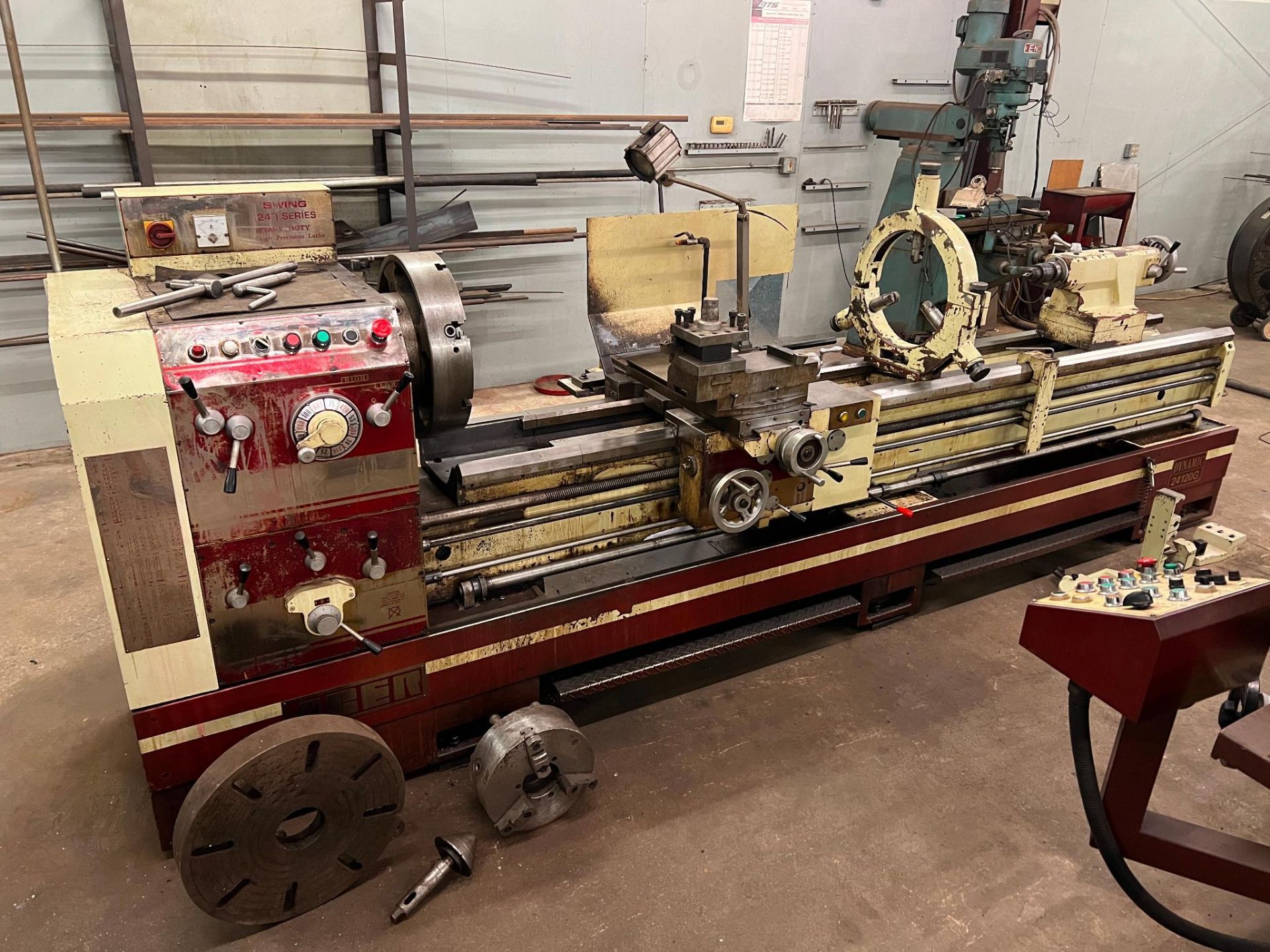 1999 Acer 24120G Gap Bed Engine Lathe Serial Number: 99010102. Distance Between Centers: 21.5" x 118