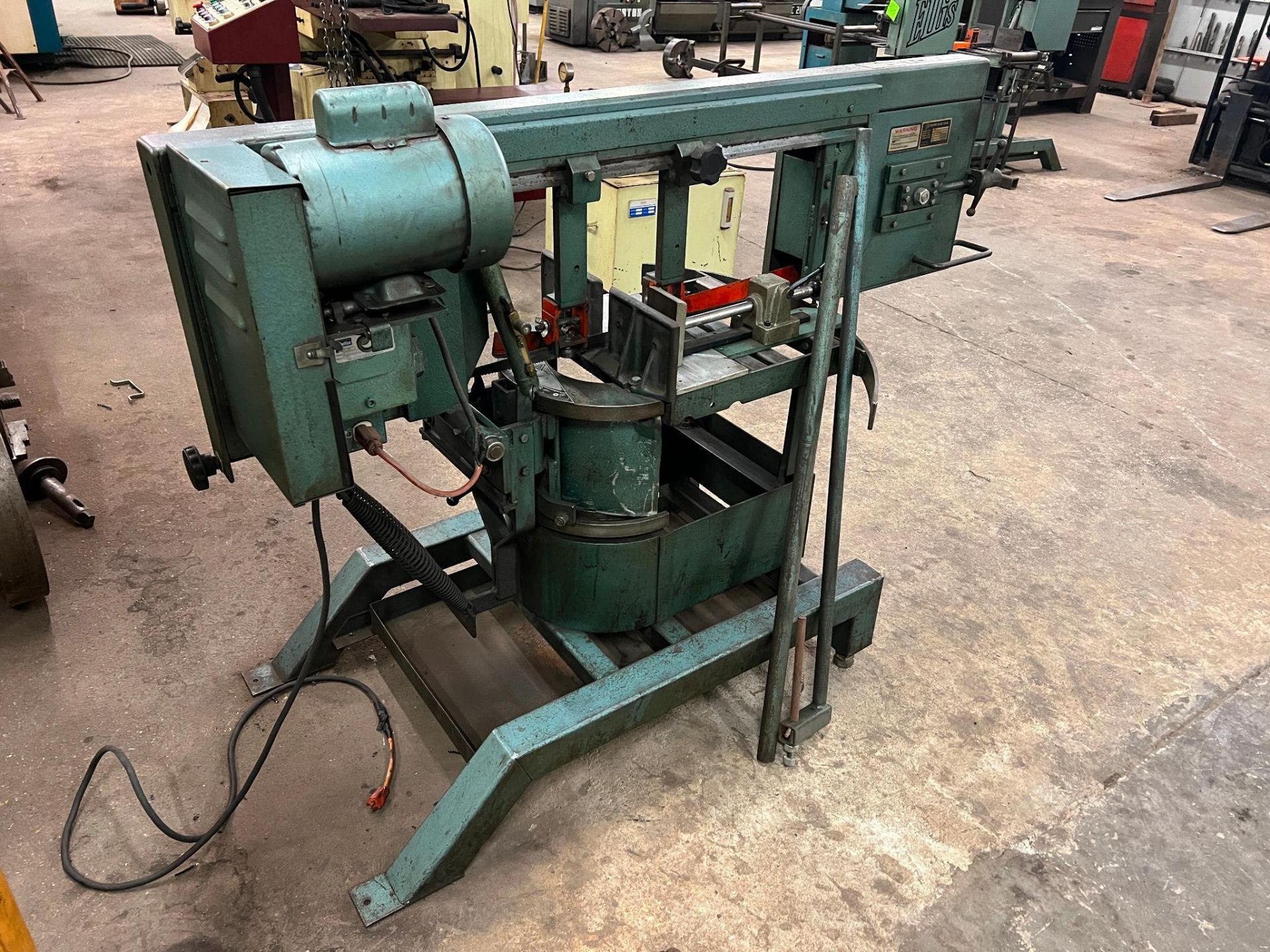 Ellis Model 1800 Mitre Band Saw, Serial Number 18967057, 70, 135, 250 Feet per Minute Speeds, 132" x - Image 5 of 15