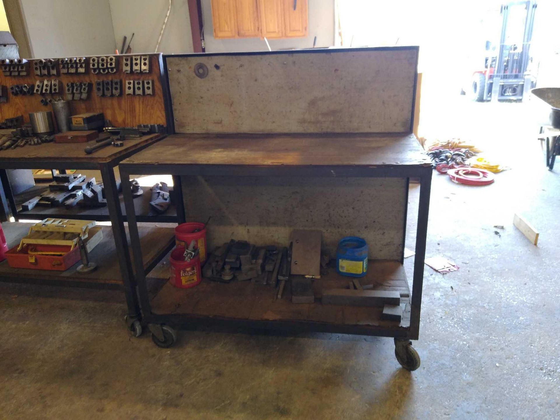 2 Tier Work Bench on Casters with Contents 48" x 23" x 36" - Image 3 of 8