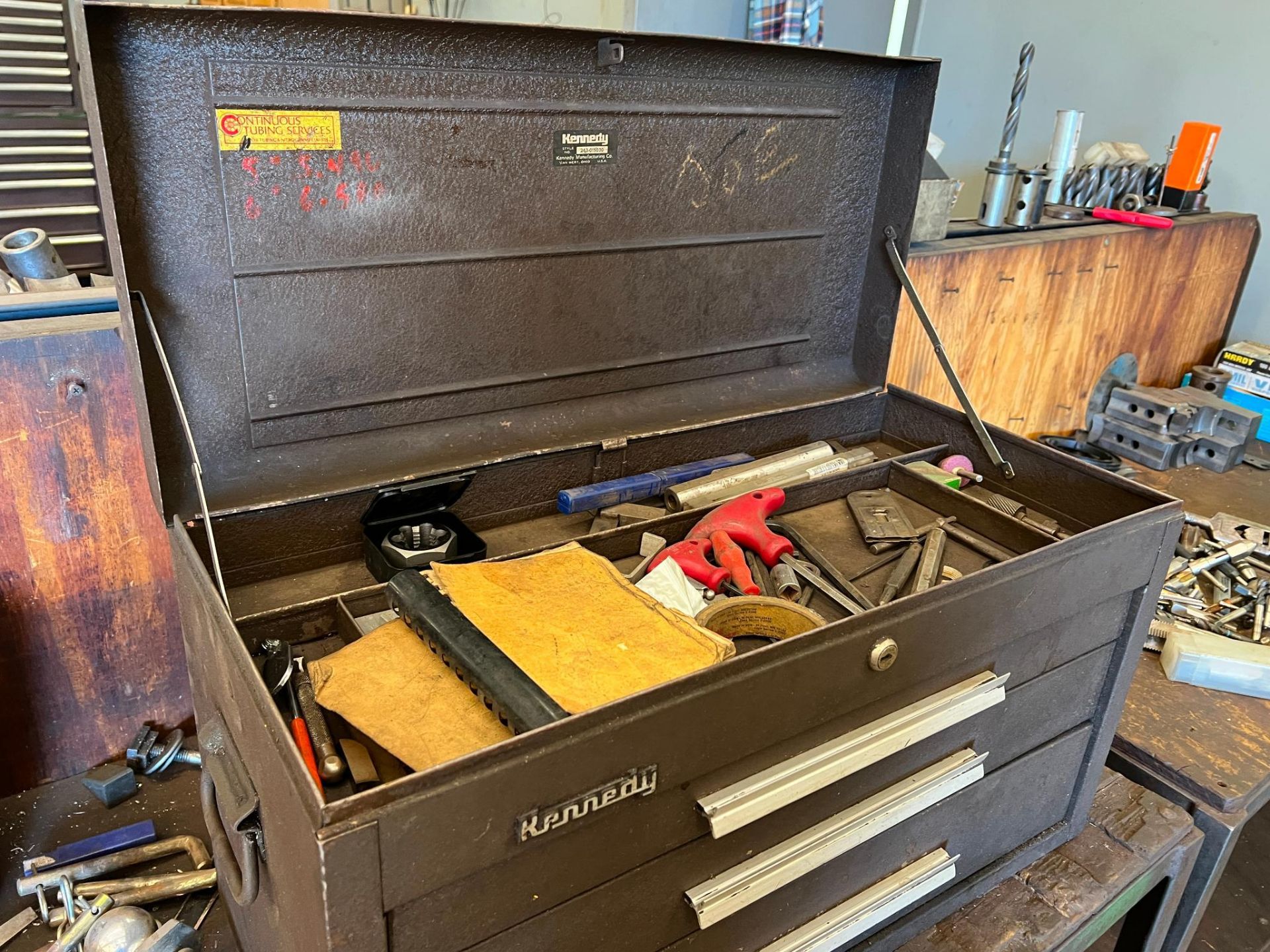 Kennedy Model 263-015030 3-Drawer Mechanics Chest (toolbox) with ALL CONTENTS. to include: Hand tool - Image 5 of 15