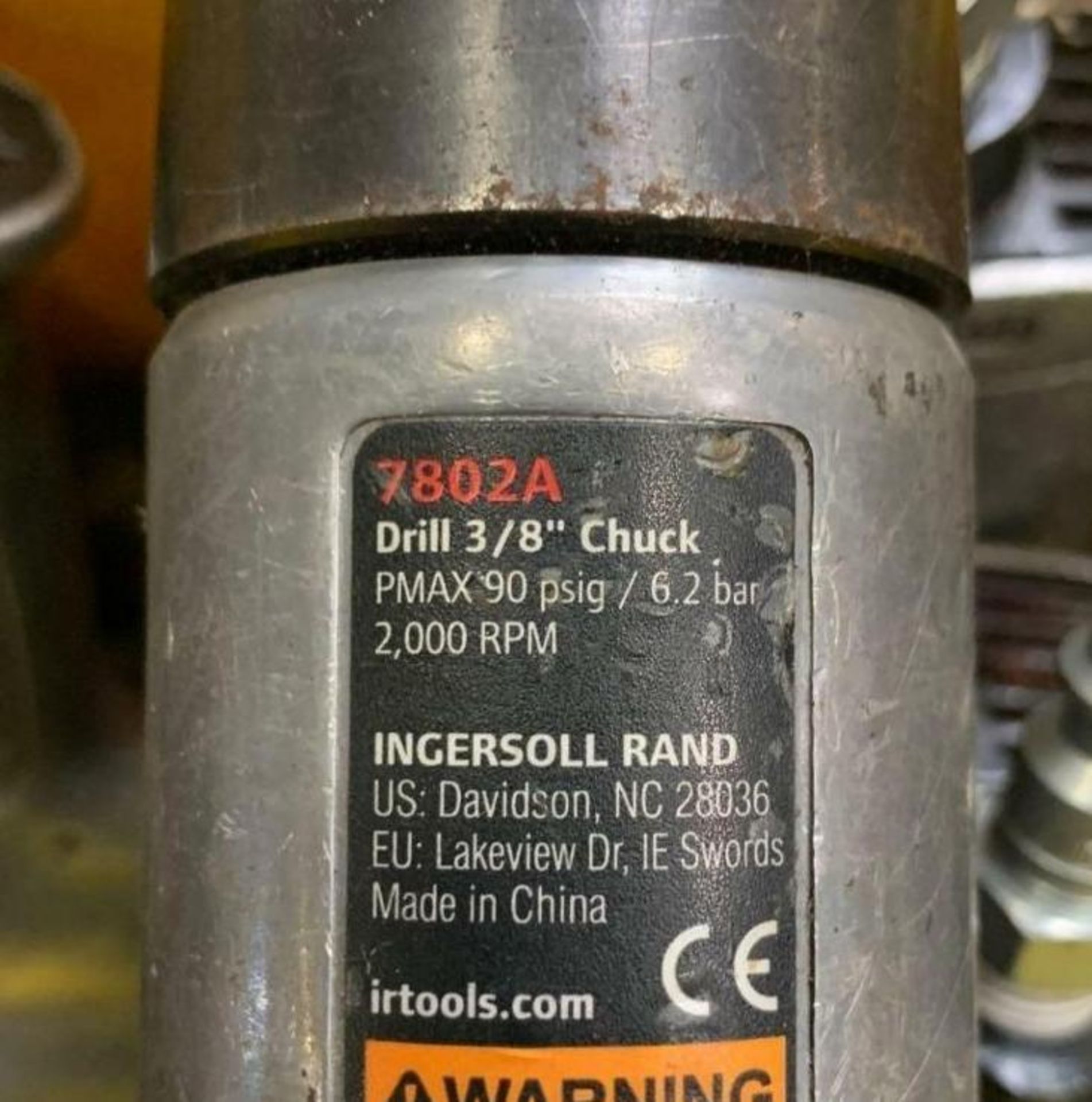 (100) Ingersoll Rand IR 7802A 3/8" Air Drill, Jacobs chuck, Pistol Grip 2000 RPM Make: Ingersoll Ran - Image 9 of 9