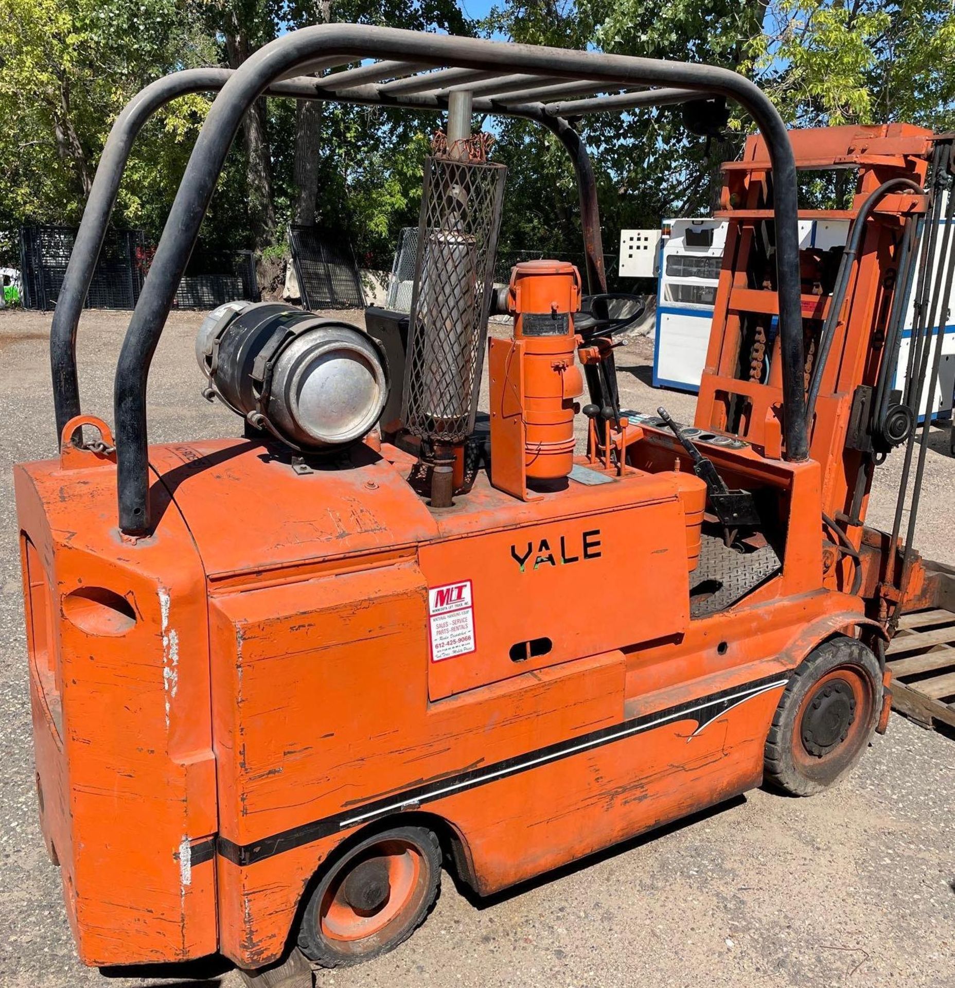 Yale LP Forklift  Model: L51F-120-CBS 12,000 Capacity  Tilt & Side Shift (2) Sets of Forks (72" & 48 - Image 3 of 19