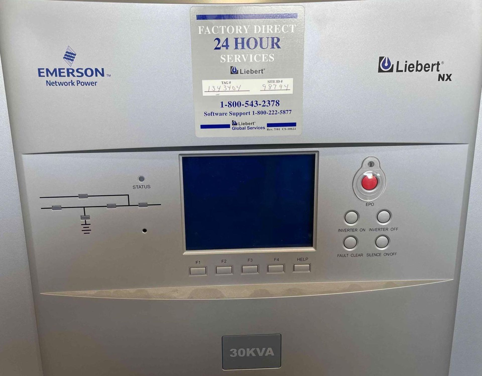 Liebert  NX / Emerson UPS Uninterruptible Power System  Model: NXb 30  Amps: 83  60Hz  Output KVA: 3 - Image 6 of 13